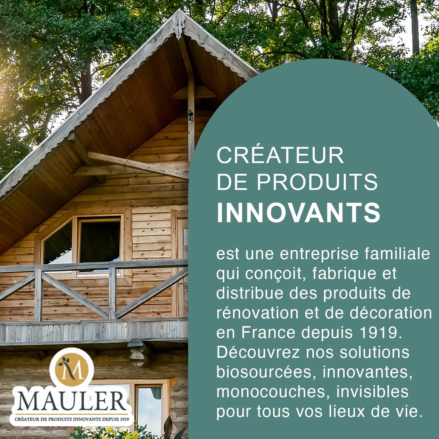 Lasure professionnelle pour bois extérieur 1L Satiné Chêne Clair Protection UV Mauler B35