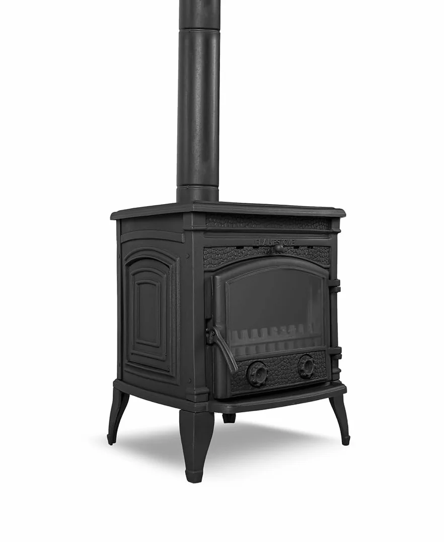 Poêle à Bois en Fonte 10 kW Multi-Combustibles avec Verres en Céramique CE Eco Design 2022