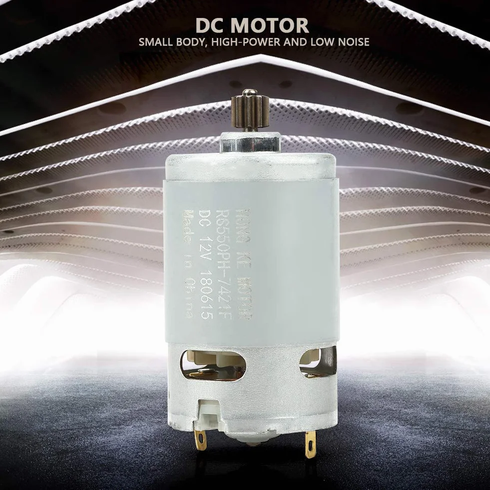 Moteur DC 12V 9 Dents pour Perceuse Électrique Bricolage
