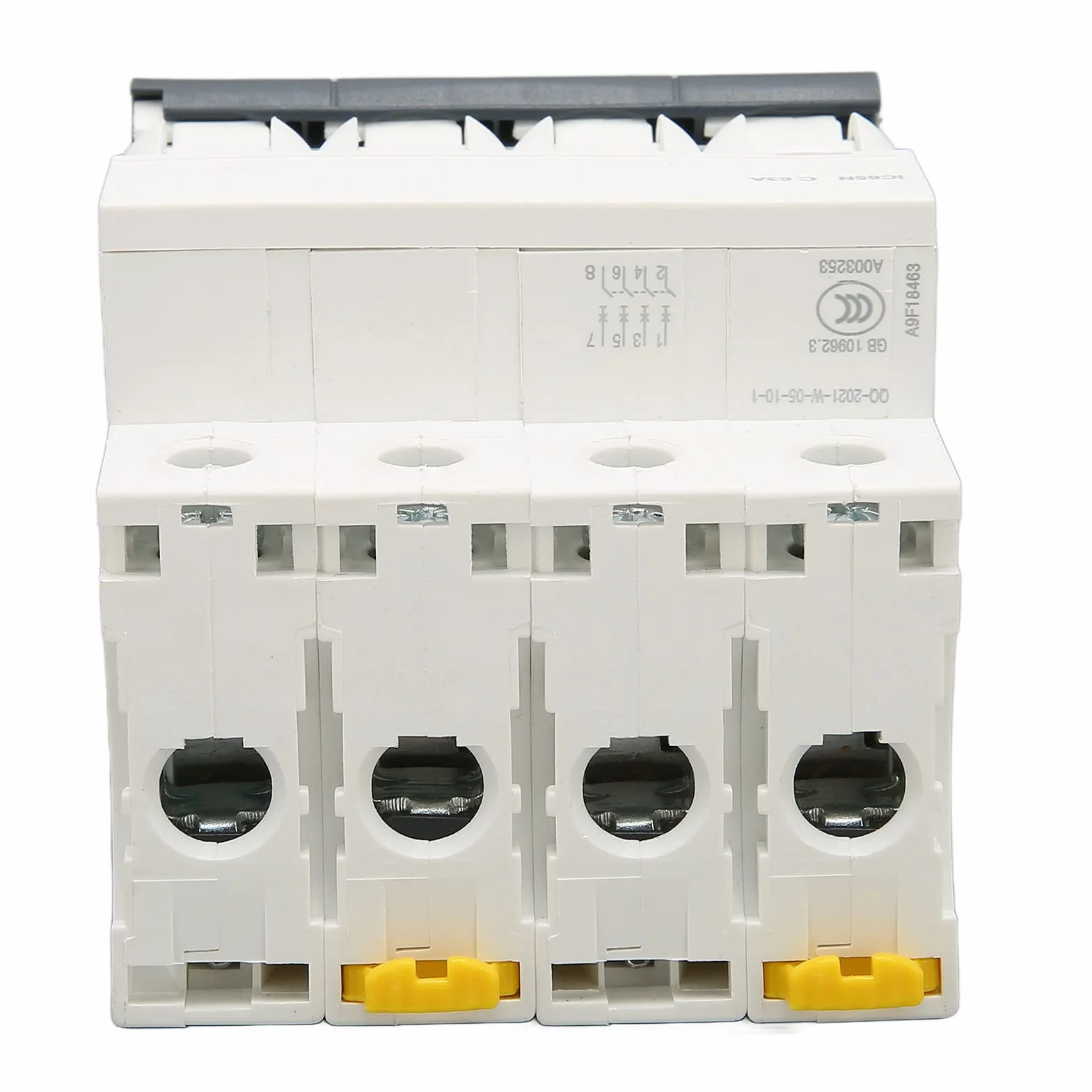 Disjoncteur Miniature 4P 400V AC 20A 6kA Protection Surcharges Courts-Circuits