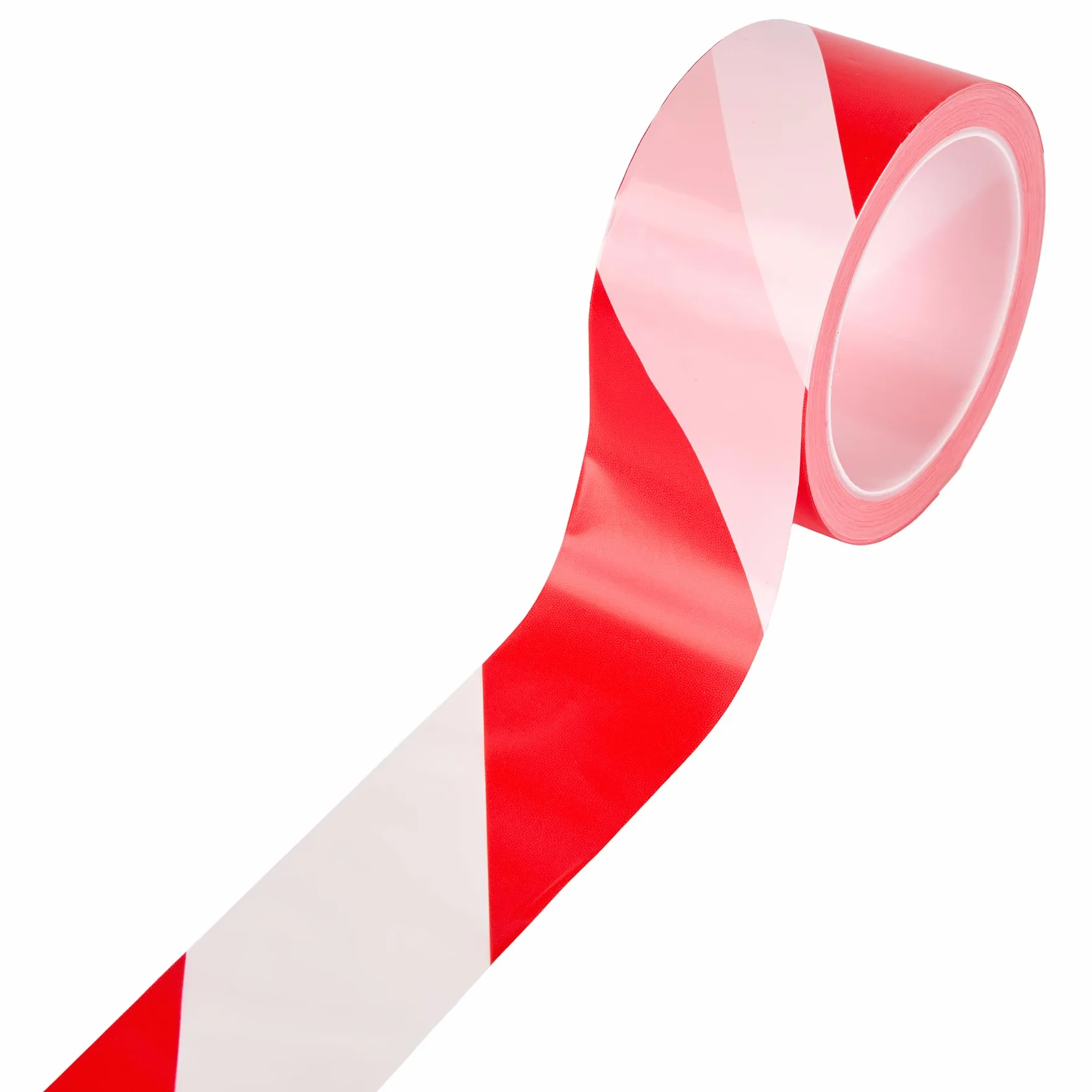 Flandria Rubalise Rouge et Blanc 50mm x 100m Mandrin Plastique Ruban Balisage Chantier LDPE 32 Microns Haute Résistance Extérieur