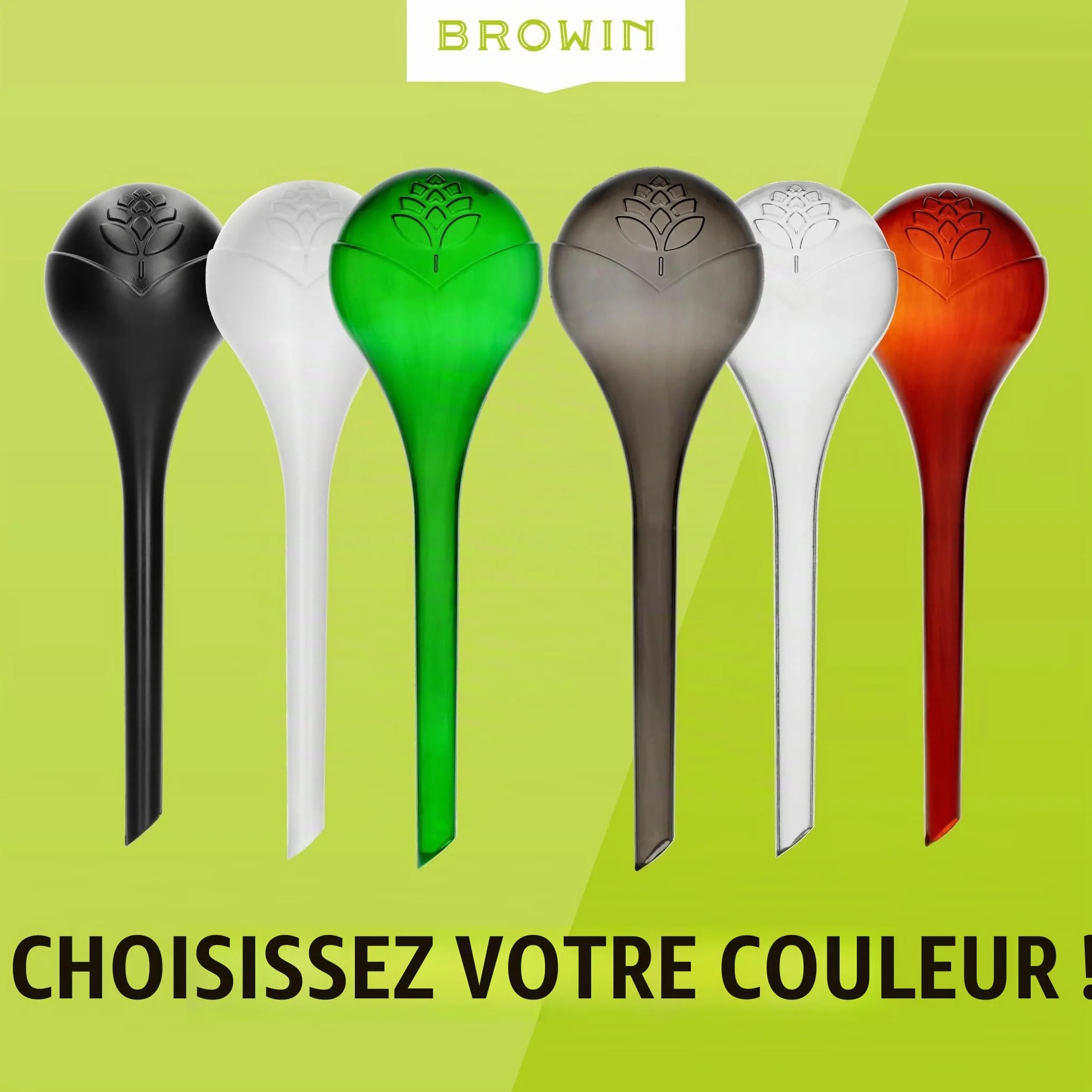 BROWIN®720923 Lot de 4 Boules d'irrigation pour Plantes Transparent