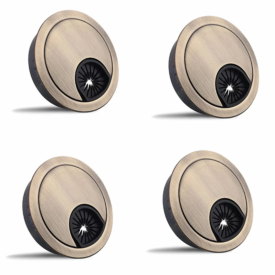 Œillets de câble Ronds en métal 60 mm Bronze Lot de 4