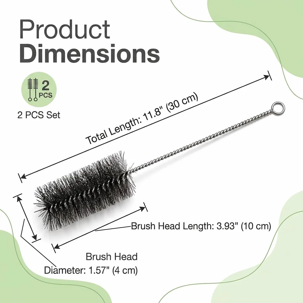 Brosse Métallique 40mm Acier Inoxydable Kit Ramonage Flexible pour Nettoyage Conduits Fumée Chaudière Poêle Granulés
