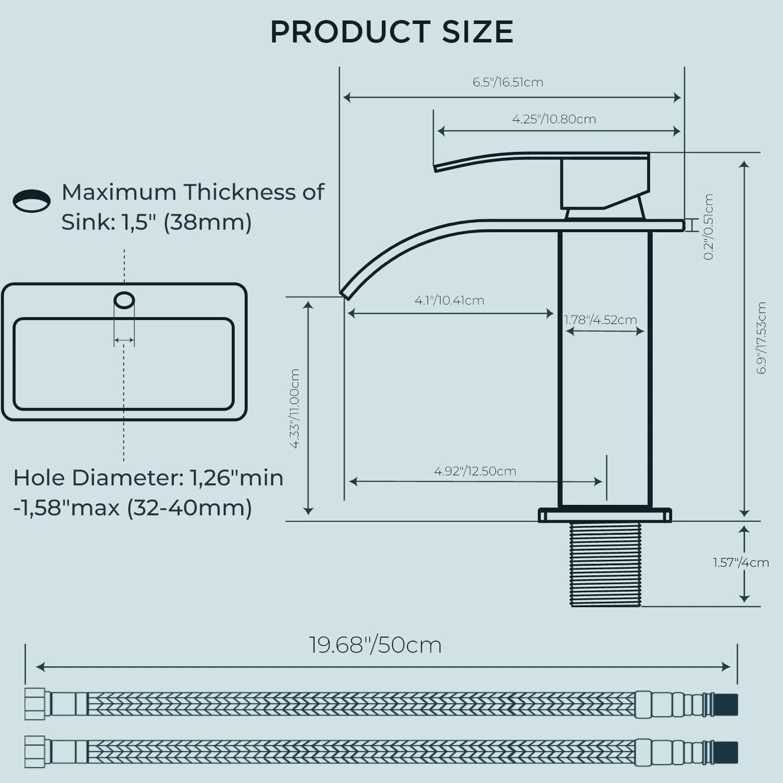 FORIOUS Robinet Salle de Bain Noir Mitigeur Lavabo Cascade 110 MM Économiseur Eau Énergie