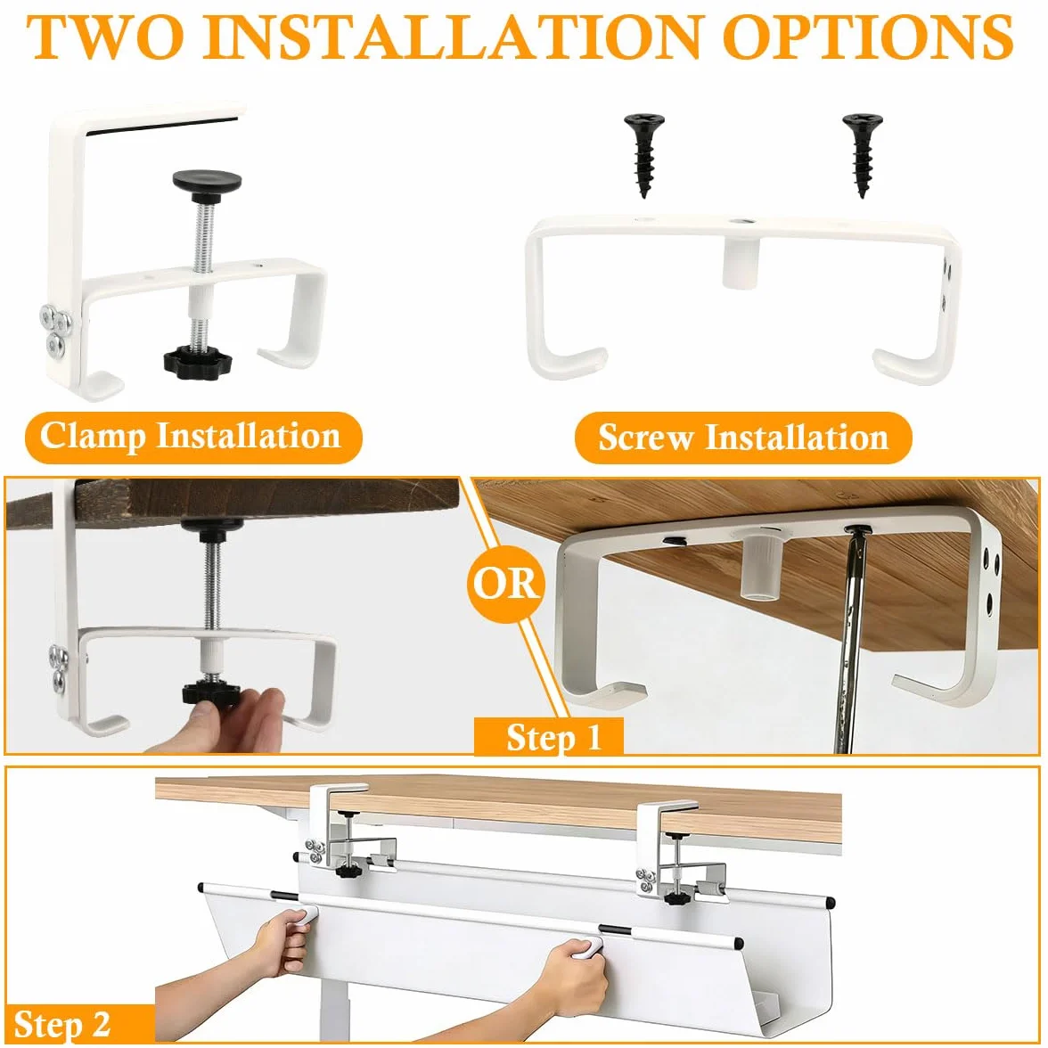 Cable Management Bureau 90CM Blanc Range Cable Bureau Chemin de Cable sans Perçage pour Bureau Maison