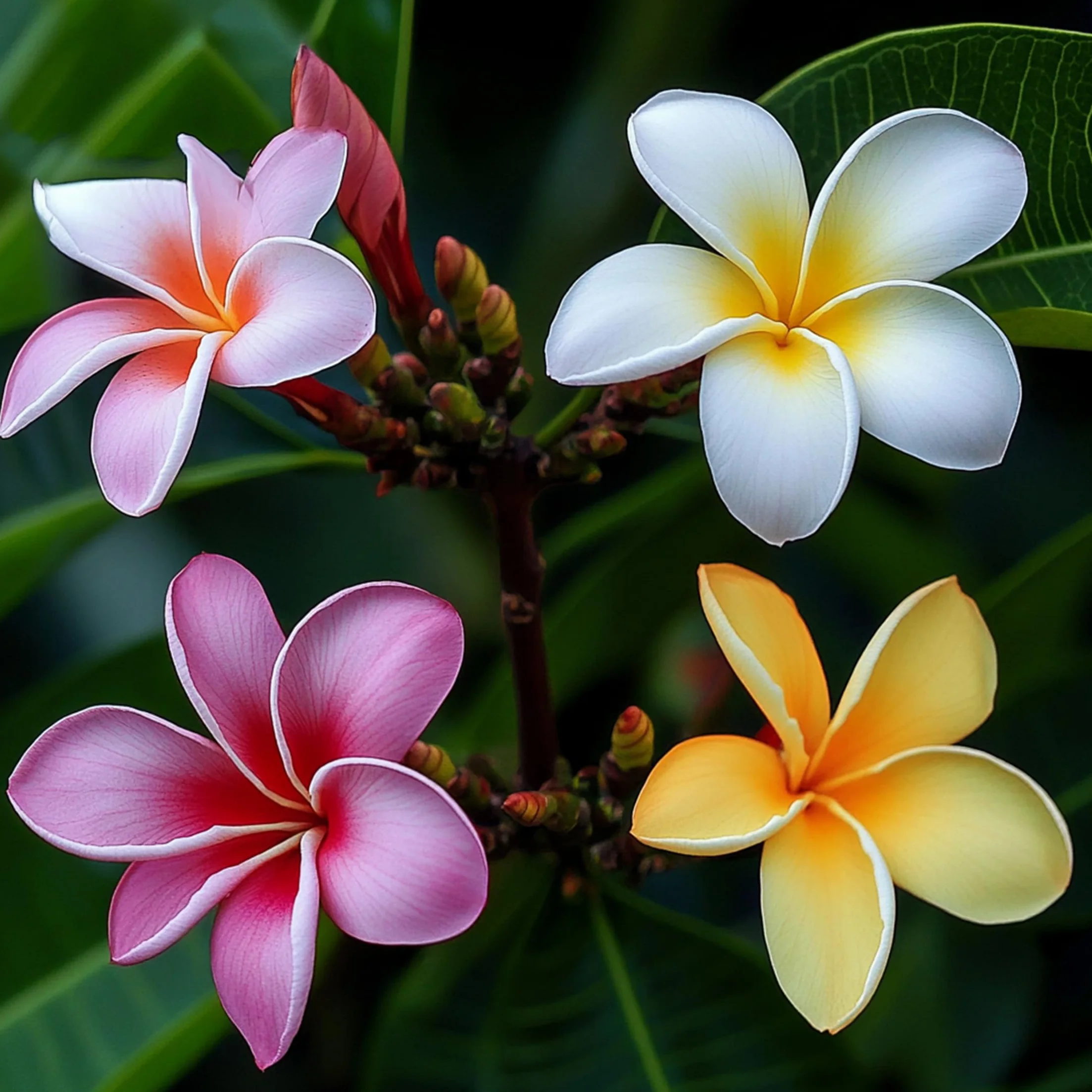 Plant in a Box Plumeria Frangipani Hawaii Frangipanier plante exotiques Pot 17cm Hauteur 45-55cm