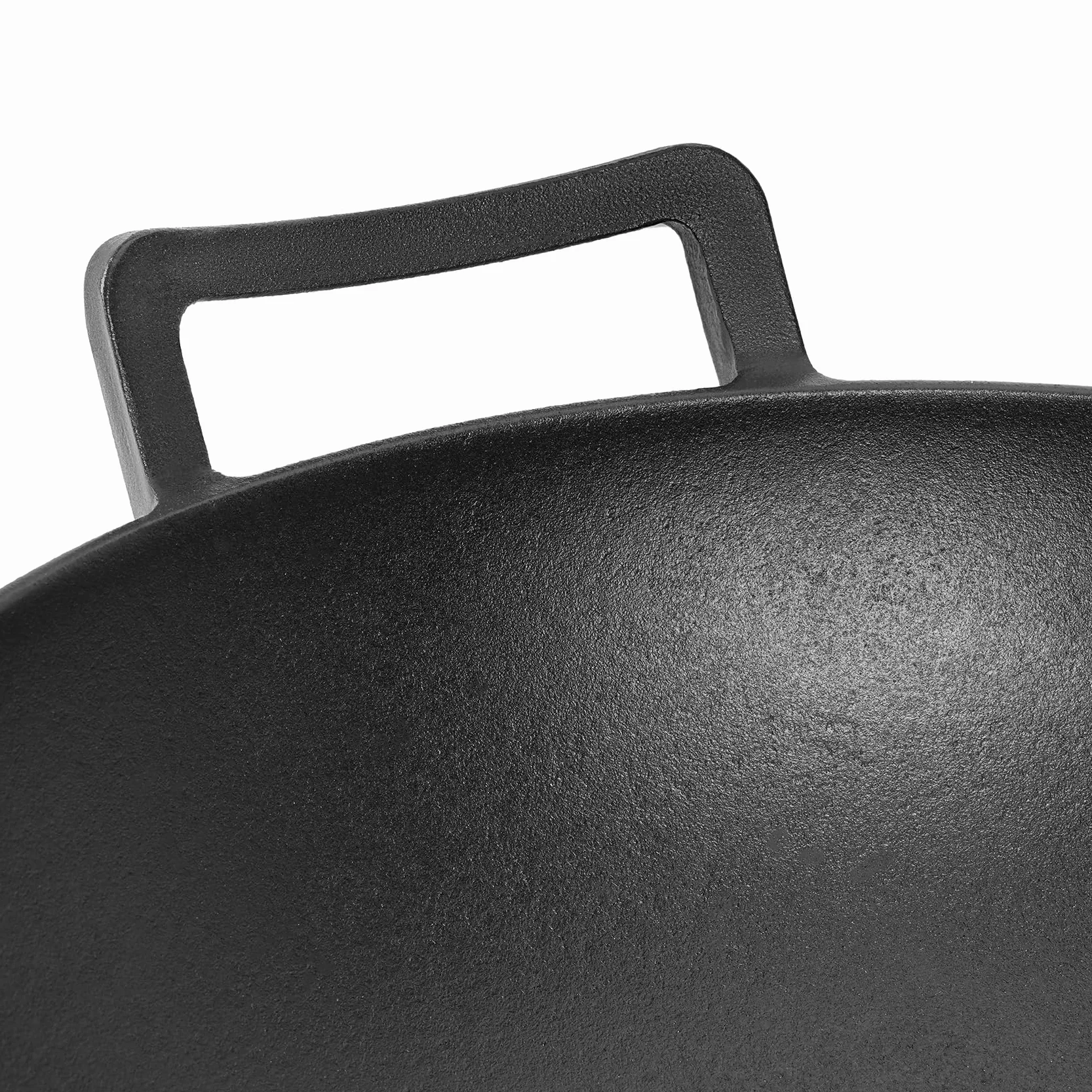 onlyfire Poêle à Wok en Fonte 36cm pour Weber Gourmet BBQ System Spirit II Genesis II GS4 Noir