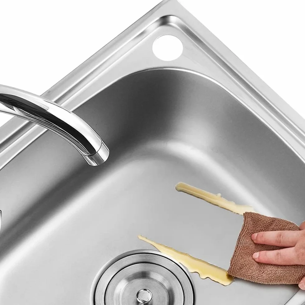Évier de Cuisine Acier Inoxydable Bol Unique Camping-car RV Encastrée Égouttoir Réversible