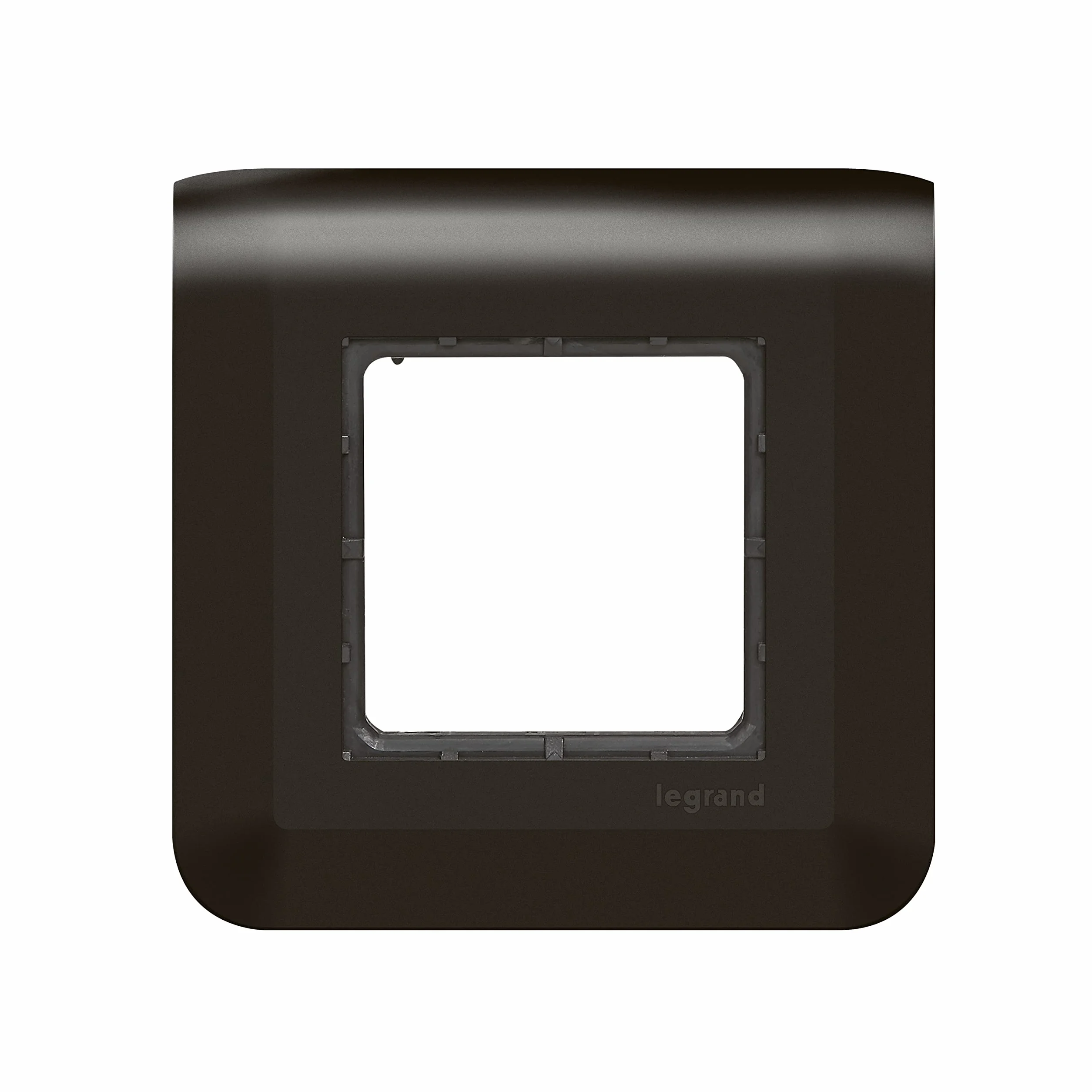 Legrand Plaque Avec Support Mosaic Noir Mat Fixation À Vis Compatible Mécanismes Mosaic