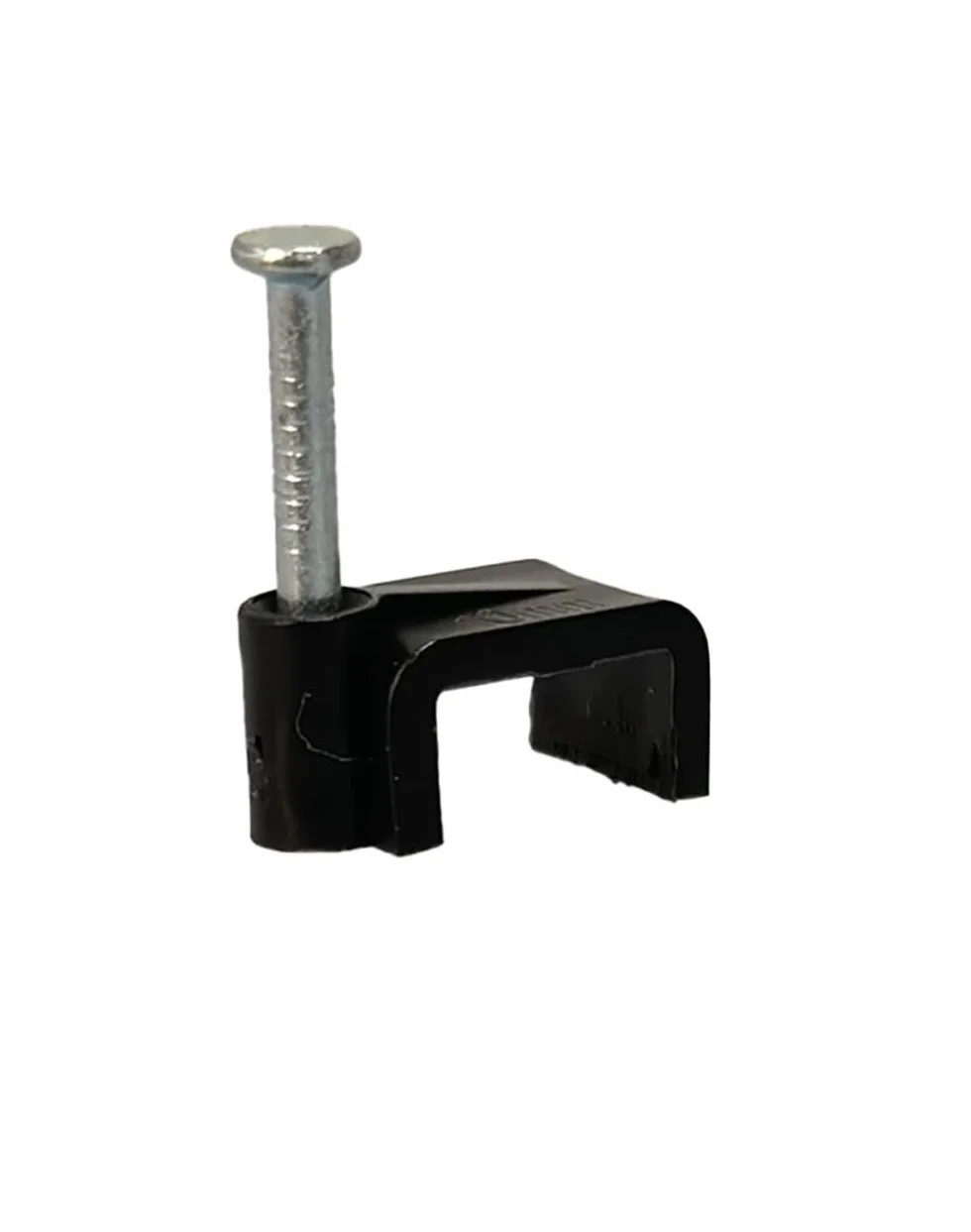 Clips de fixation plats en plastique noir pour câbles électriques TV téléphone Internet - Lot de 50