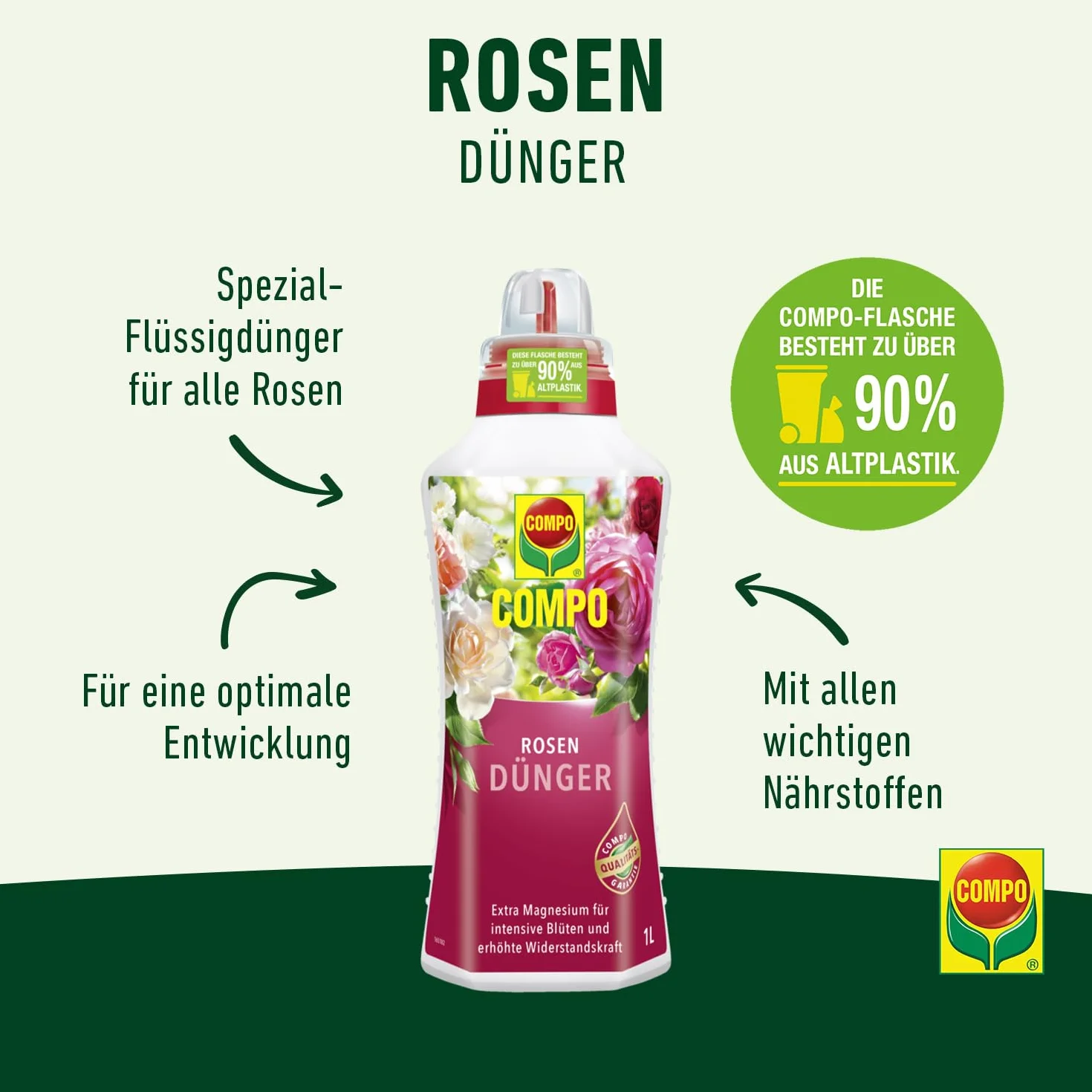 Compo 1456012 1 Litre Engrais Rose – Multicolore