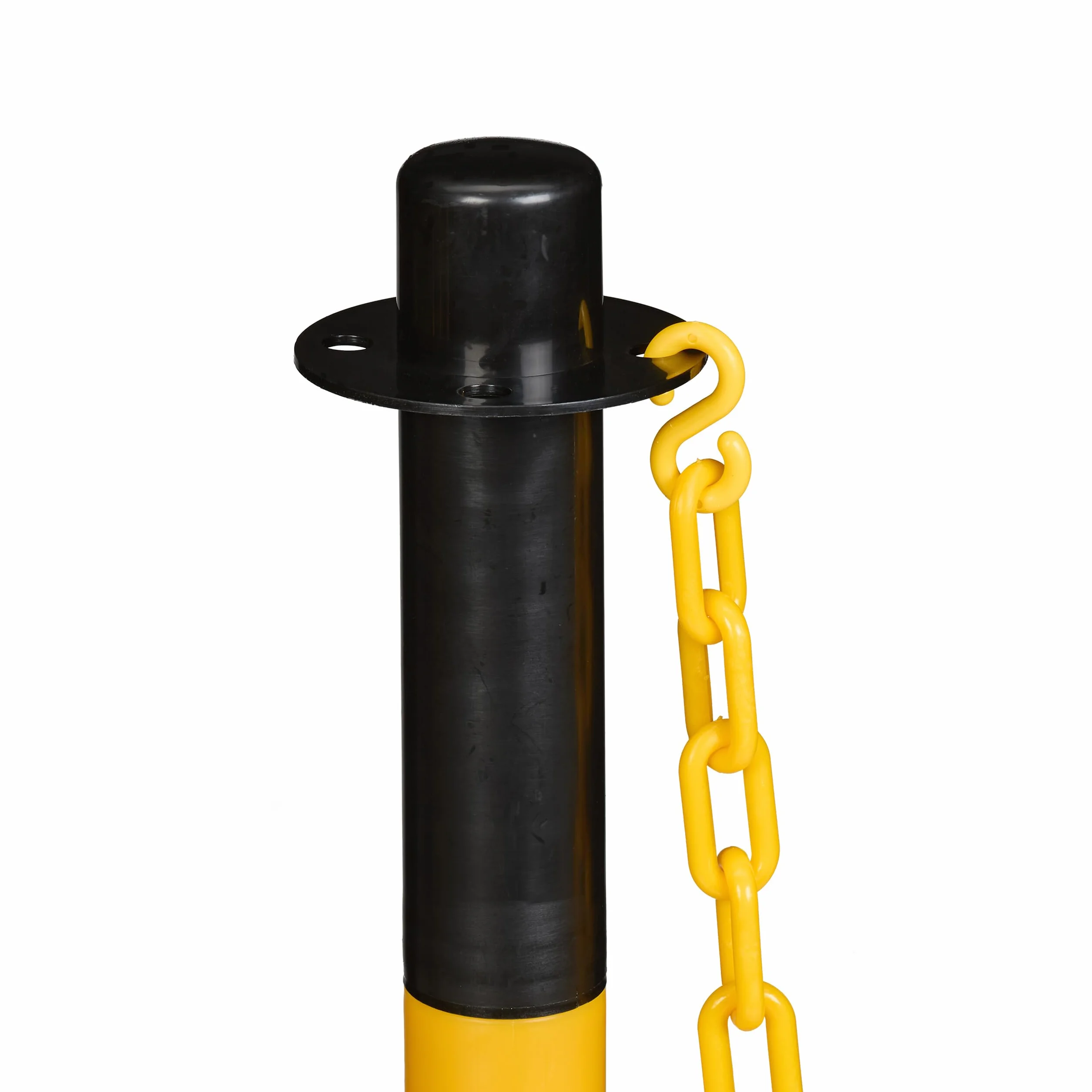 Relaxdays Poteau de signalisation Lot de 4 85x29 cm Parking Plastique Jaune/Noir