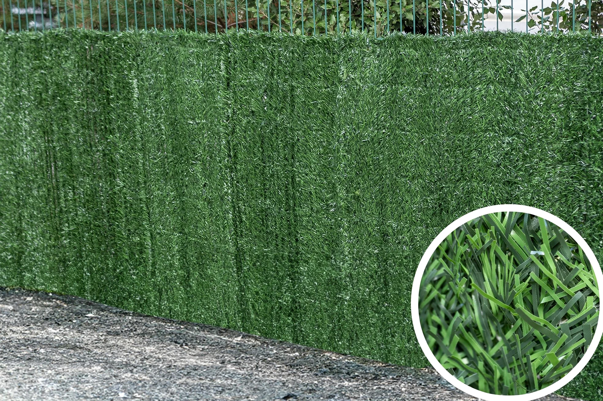 Casanoov Haie Artificielle PICO 5x1,80m - Brise Vue 95% Occultation 129 Brins PVC UV30 - Protection Intimité Jardin Terrasse Balcon - Installation Facile avec Attaches Incluses - Résistante