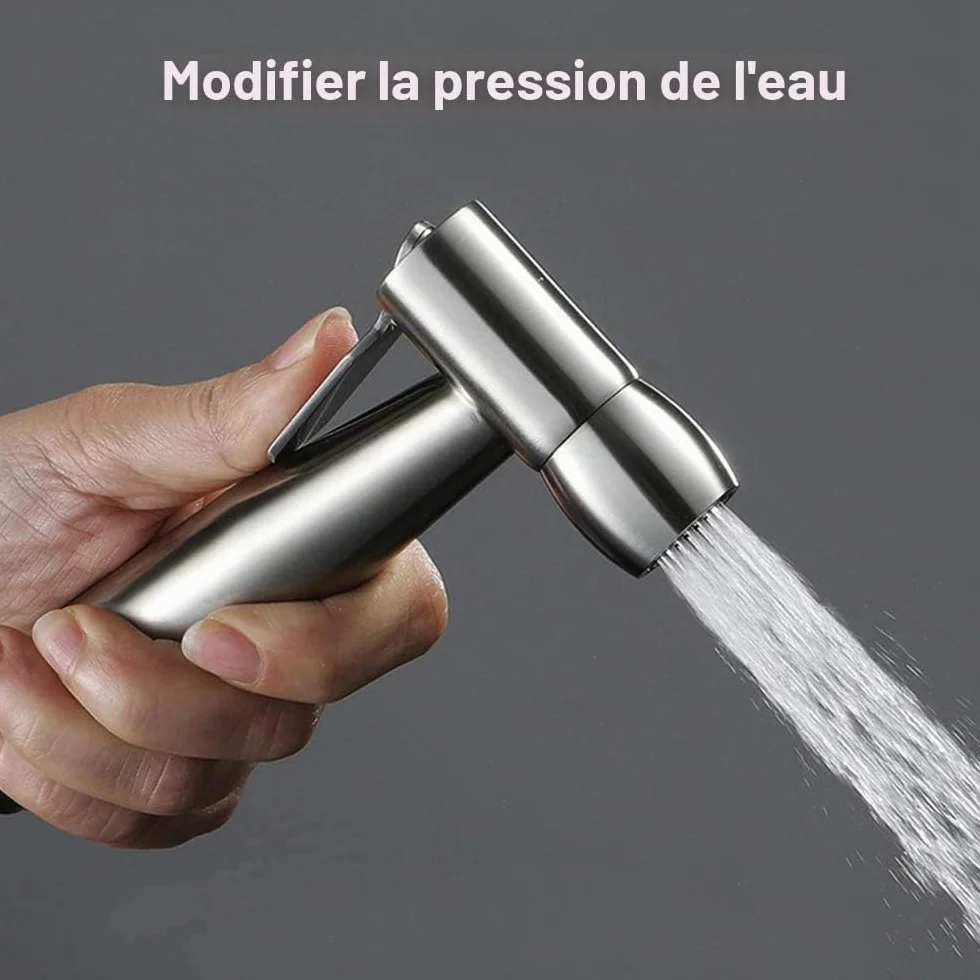 Pulvérisateur de bidet portable ABS 150 cm avec tuyau télescopique flexible pour salle de bain