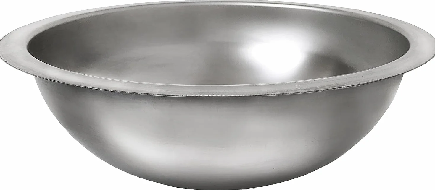 Évier Rond Inox Ø34 cm Cuisine Camping Caravane Sans Trou Robinet