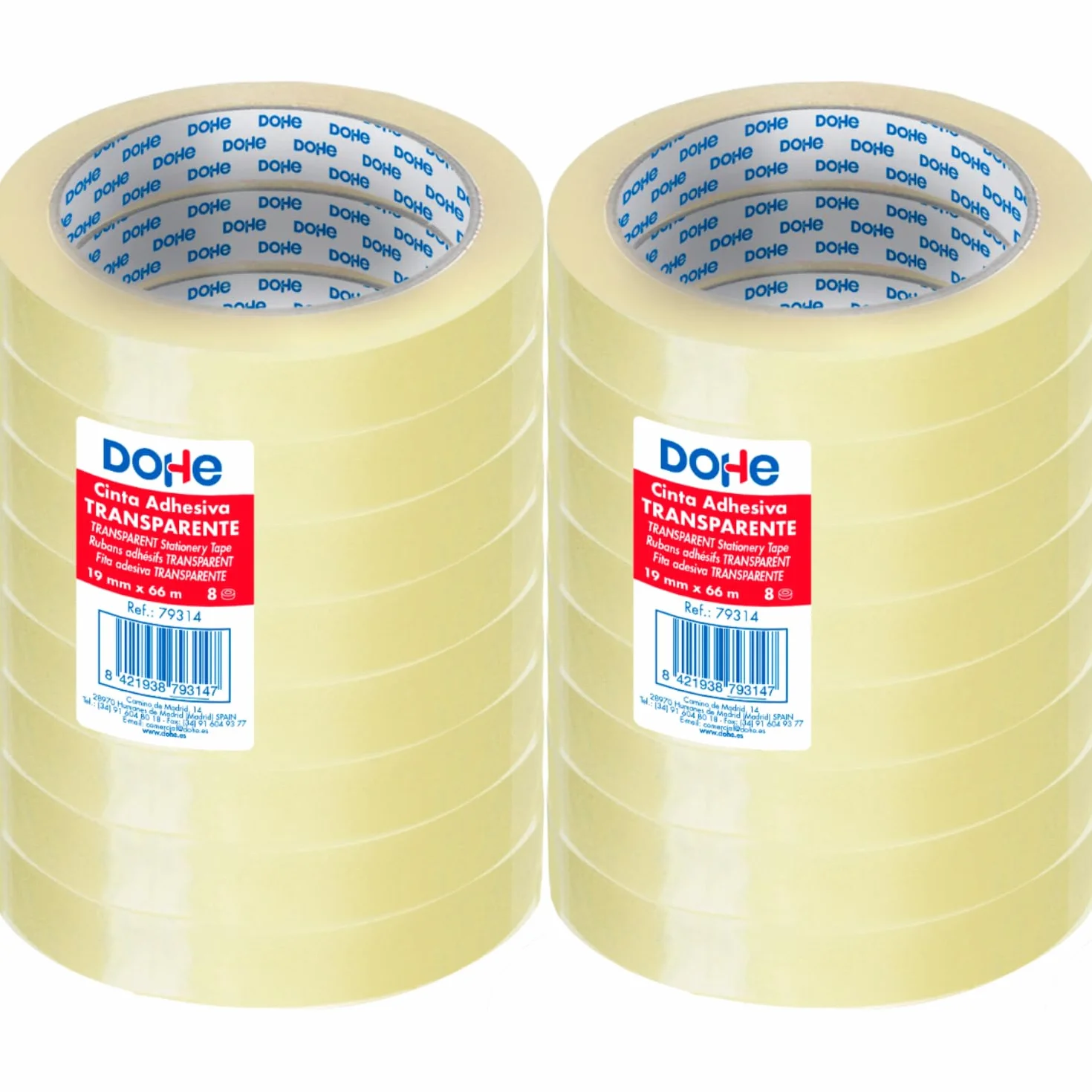 Ruban adhésif transparent 1,9 cm x 66 m 45 microns scellés emballage