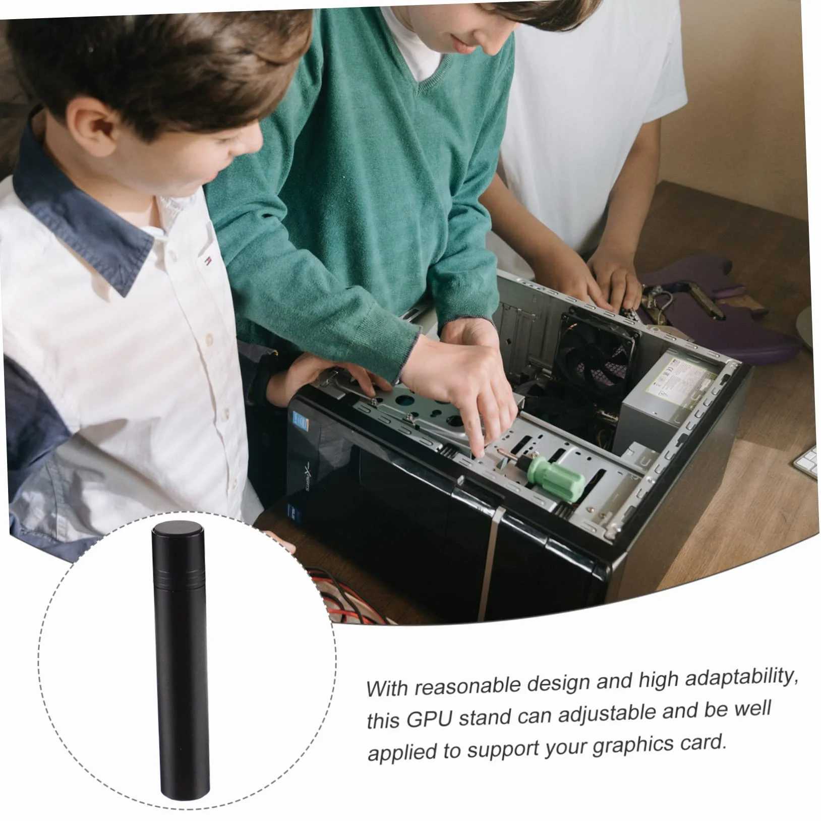 Support Carte Graphique Gpu Réglable Aluminium Antidérapant Compatible RX Anti-affaissement Extensible
