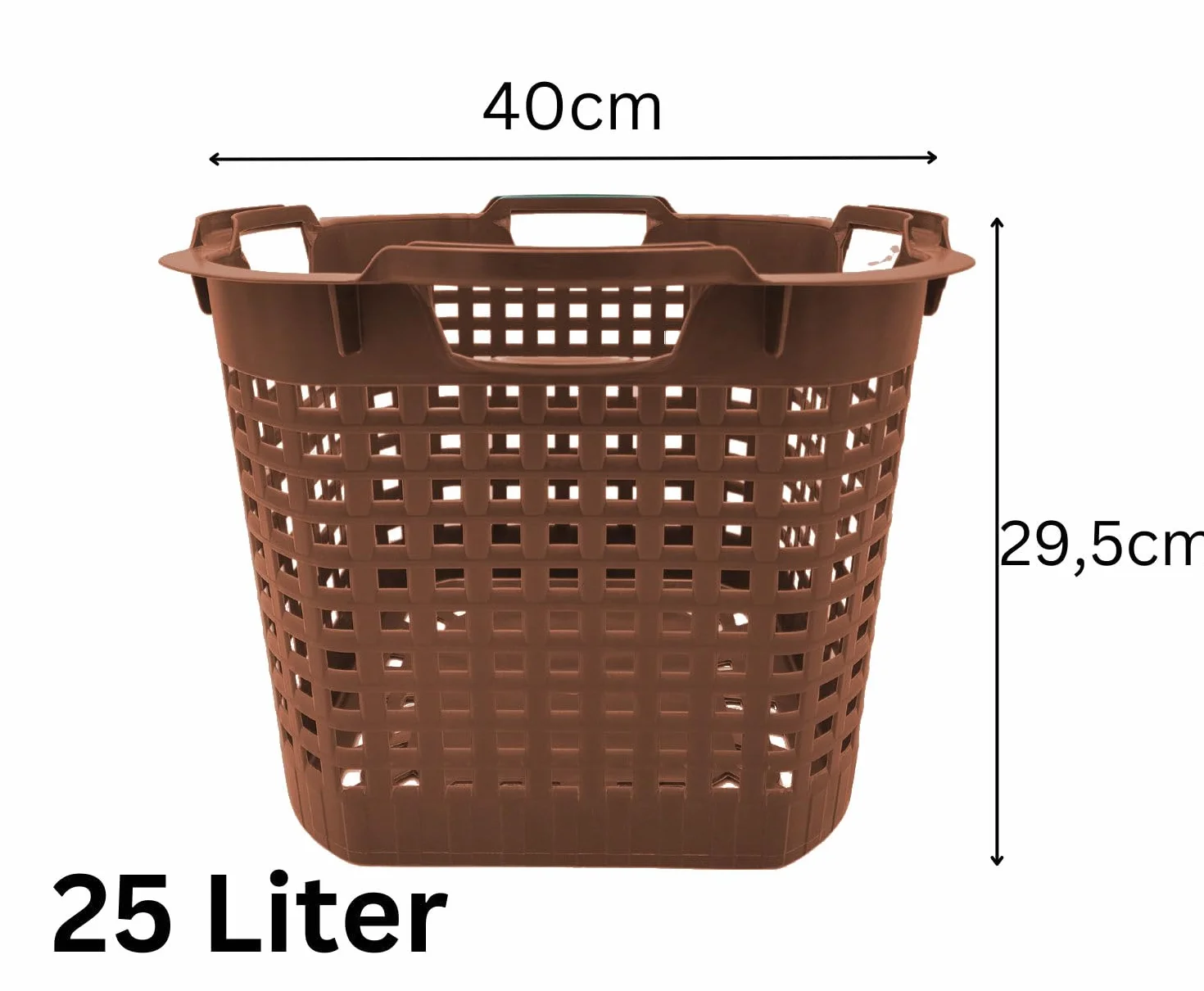 BURI Lot de 5 paniers de récolte de pommes de terre 25 l - Panier de jardin empilable en plastique haute densité marron
