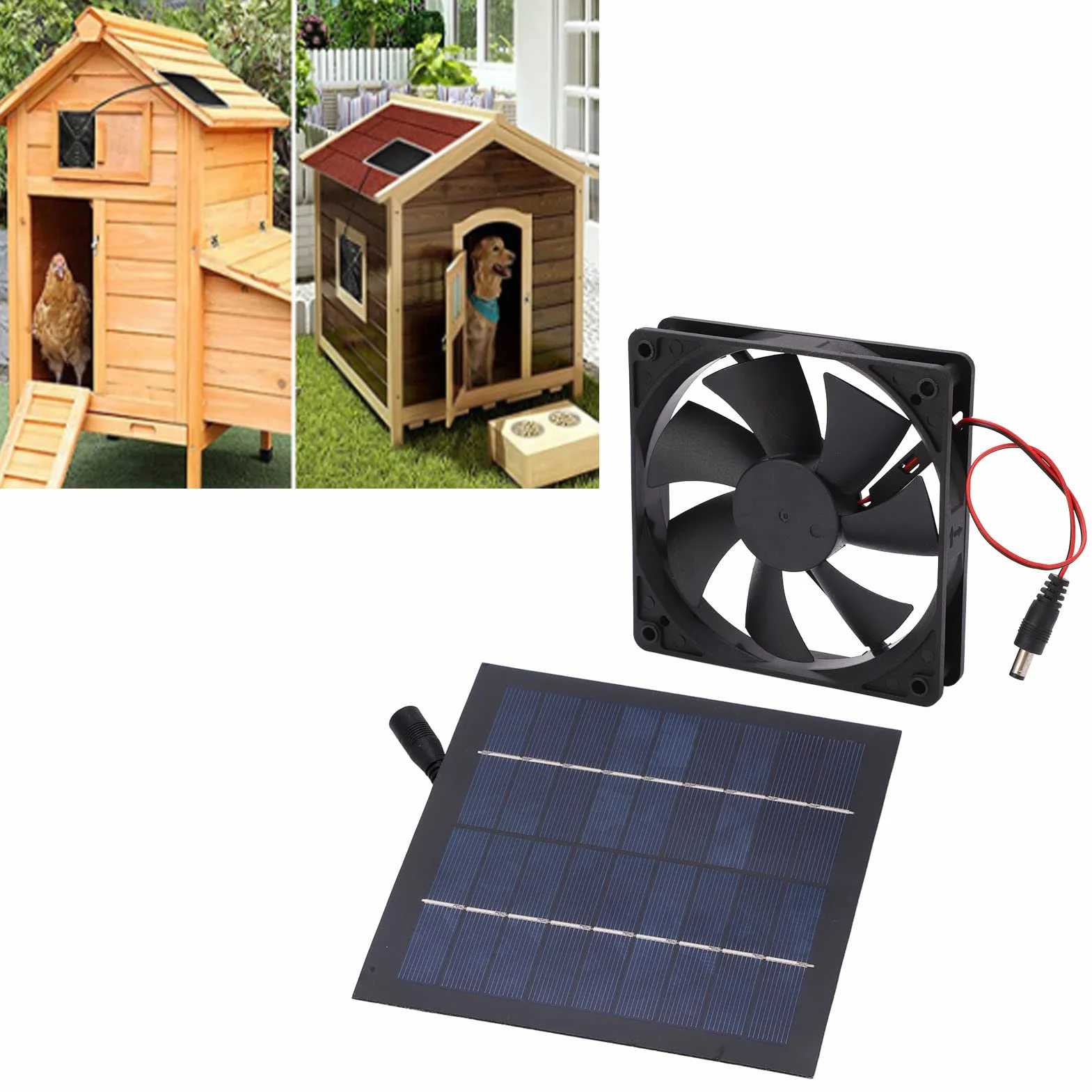 Ventilateur D'extraction Solaire 20W IP65 étanche Mini Universel