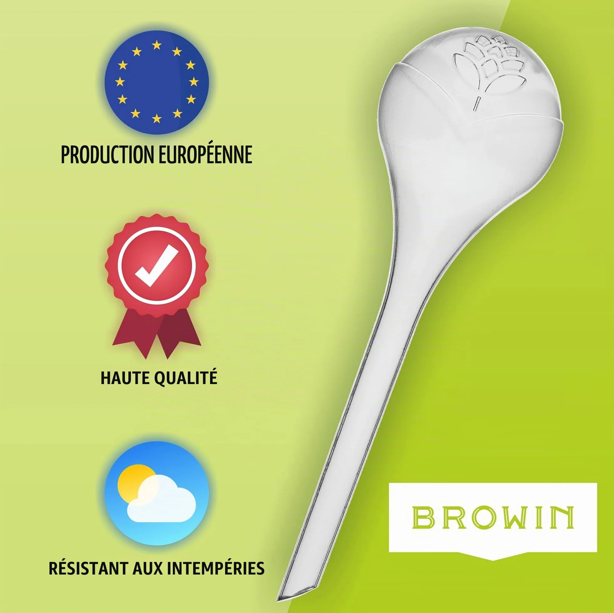 BROWIN®720923 Lot de 4 Boules d'irrigation pour Plantes Transparent