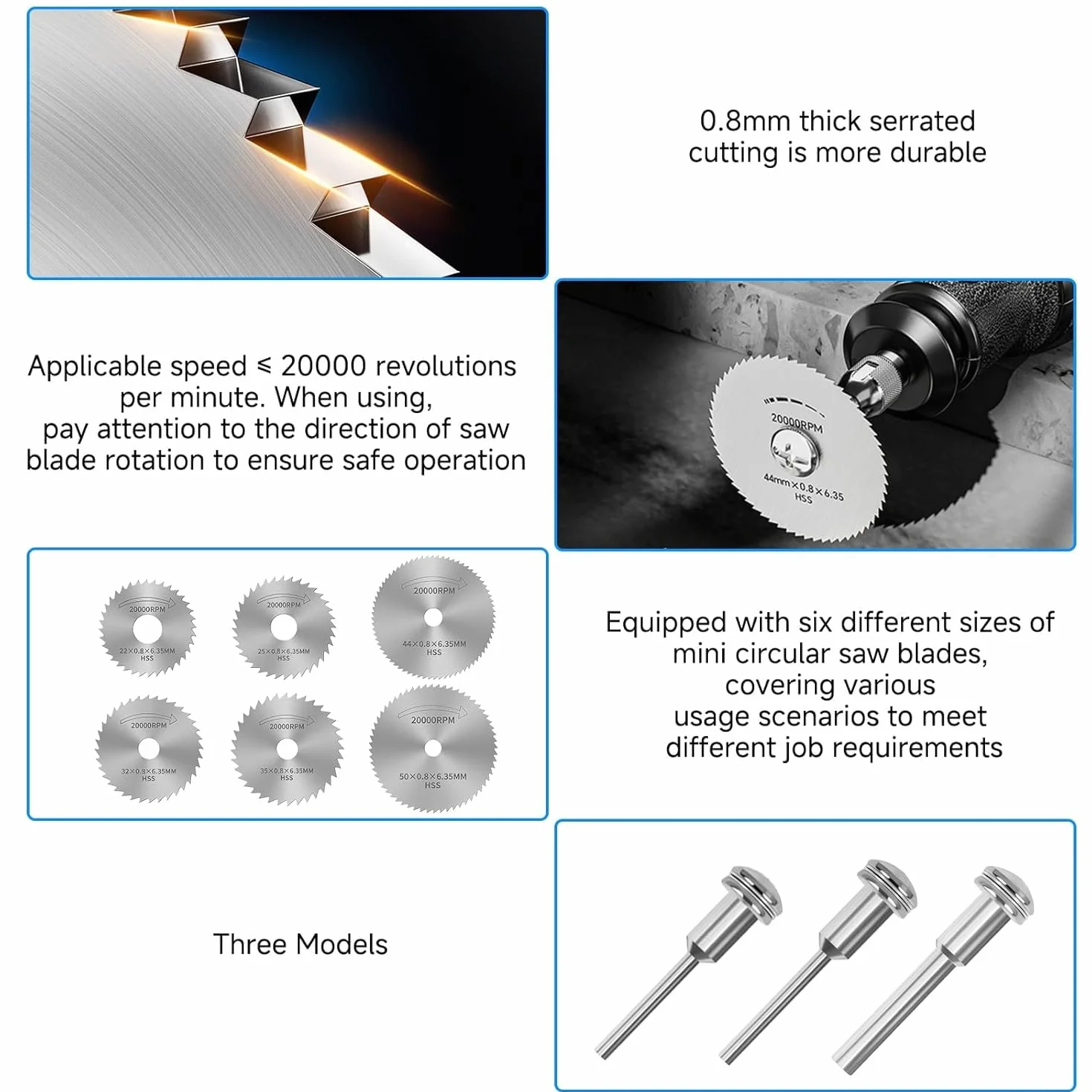Mini Disques de Scie Circulaire HSS pour Dremel, Lames de Perceuse à Couper Bois Métal Plastique