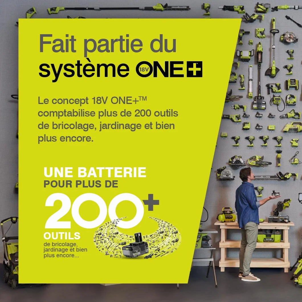 RYOBI Souffleur sans Fil 18V One+ OBL1820S 245km/h Léger Compact