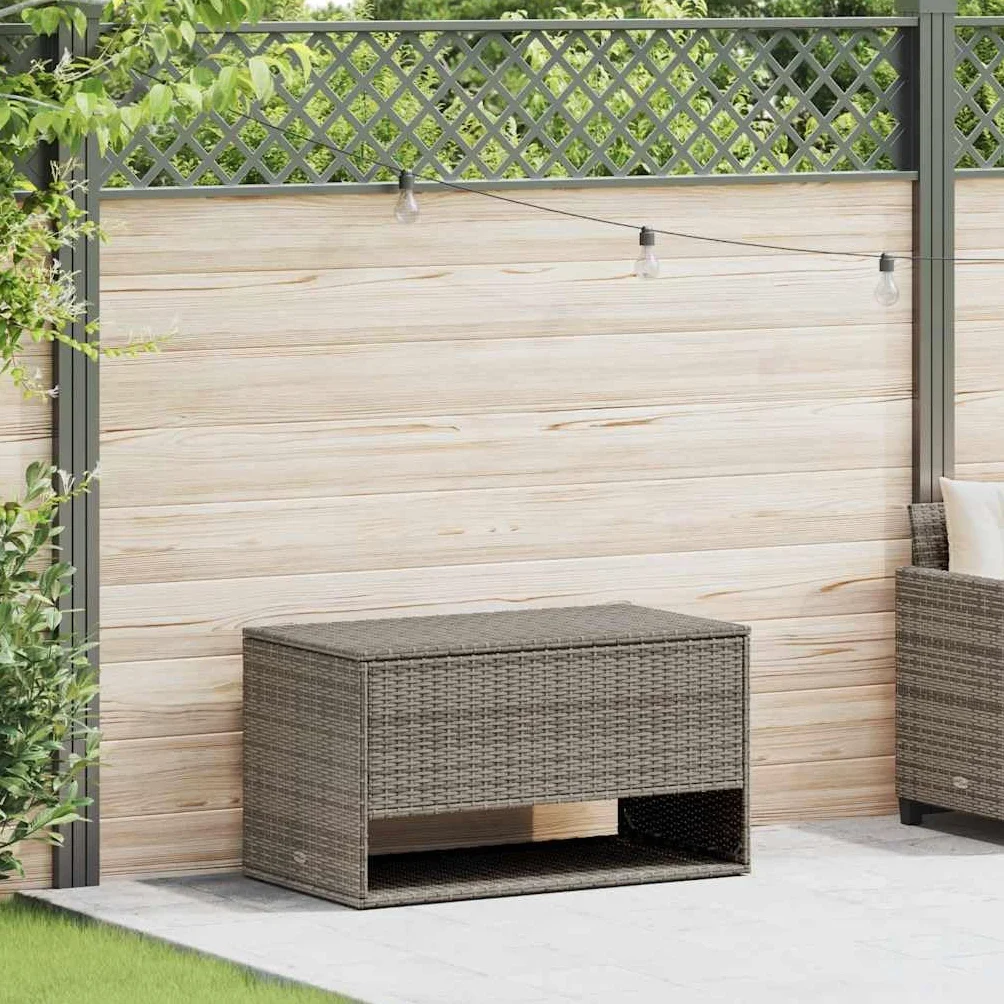 vidaXL Coffre à Coussins d'extérieur Gris 100x55x55,5cm résine tressée, conteneur à Coussins, boîte à Coussins de Jardin, boîte, boîte de Rangement