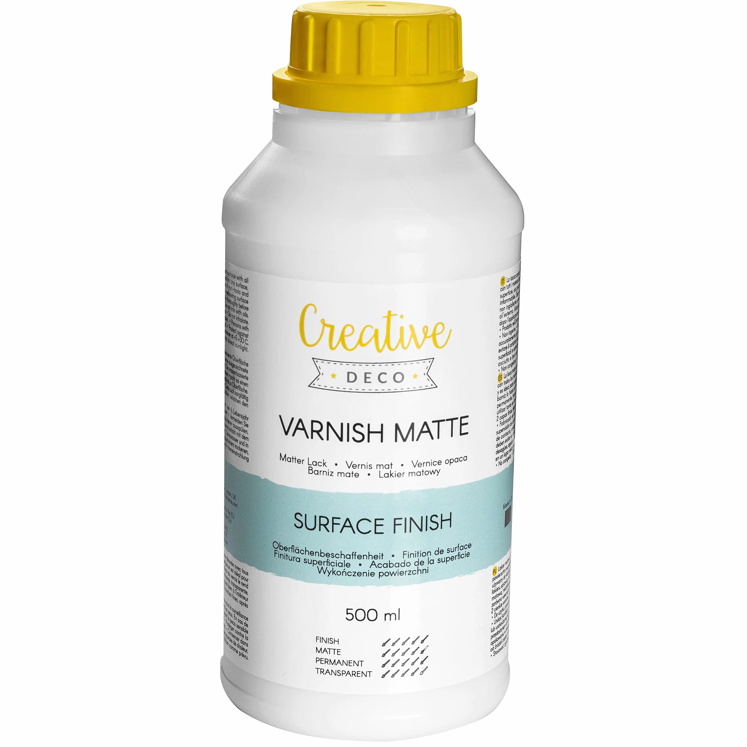 Peinture Acrylique Mat 500 ml Transparent Incolore Finition Protection Surface Anti-Tache Intérieur Extérieur