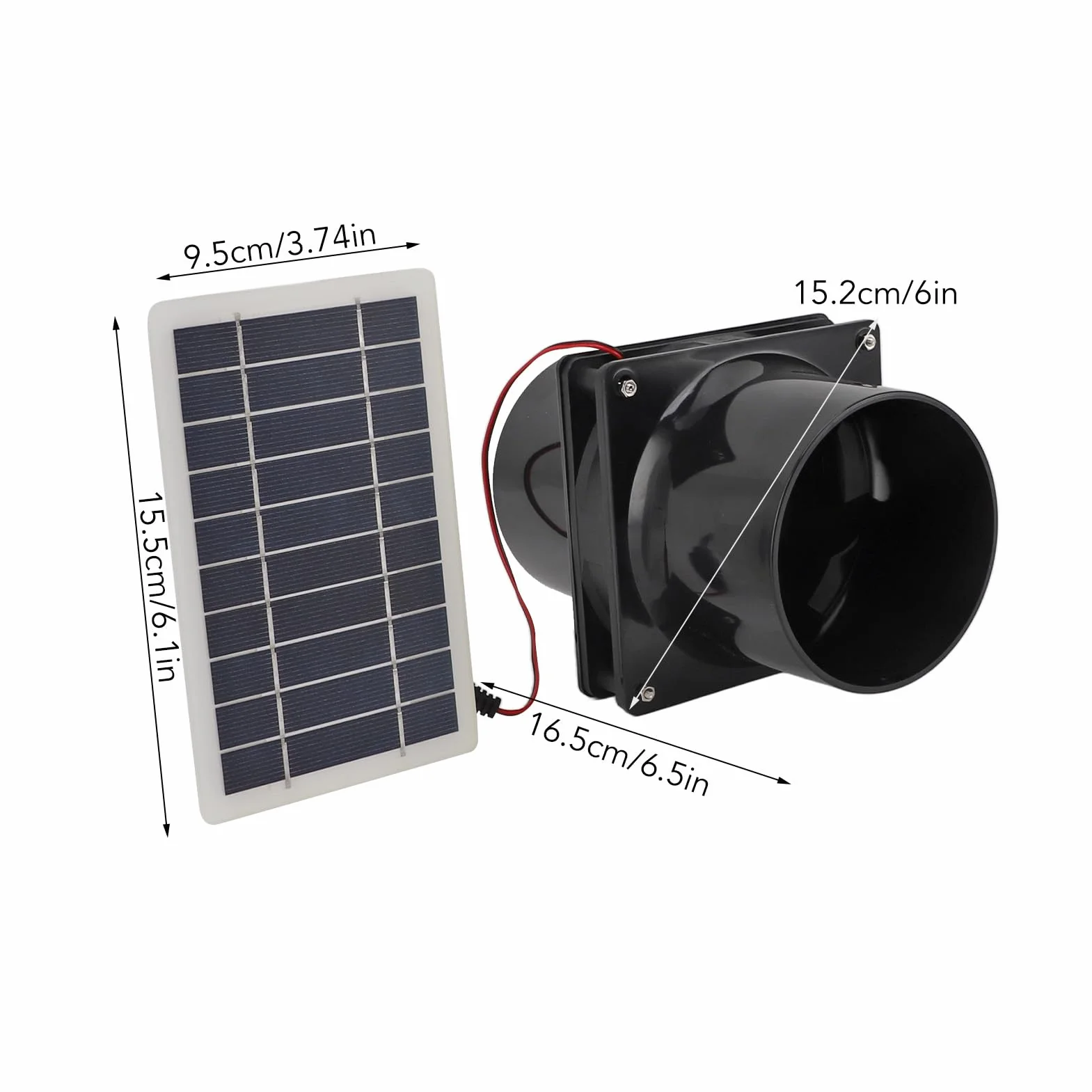 Ventilateur d'extraction solaire 10 W 12 V, grande vitesse, pour greniers serres bateaux