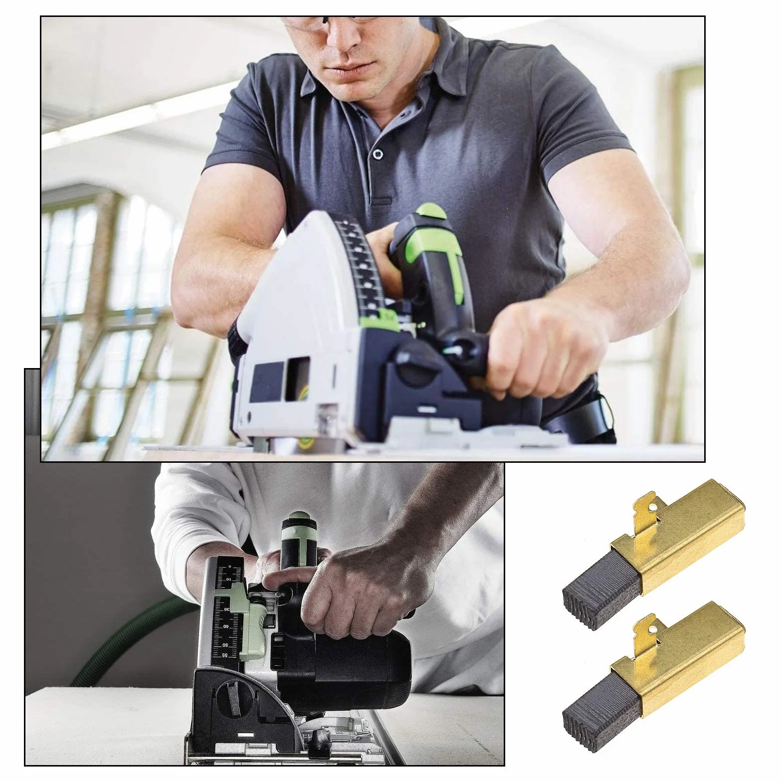 Balais de carbone Festool TS55 TS 75 AP55EB AP65EB AT55E AT65EB 6,3 x 10 x 17,5 mm 5,8 x 7,8 x 16 mm 1 paire