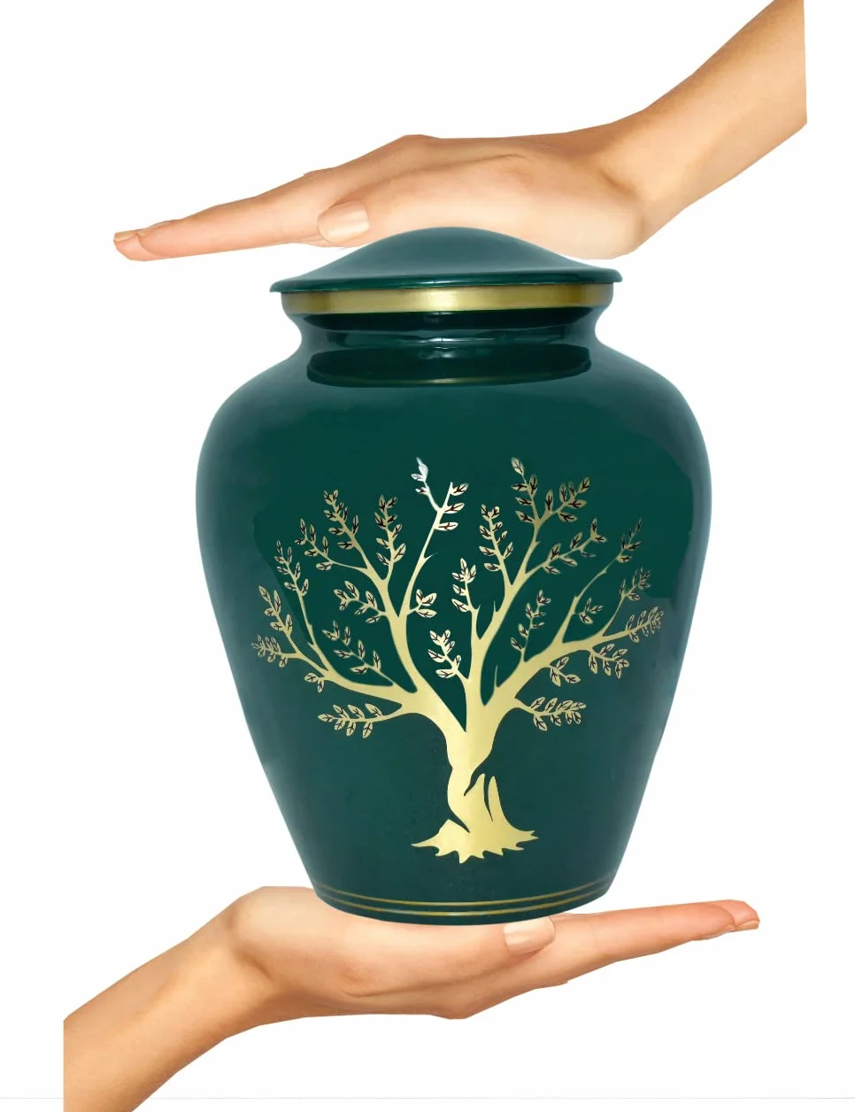 Urne funéraire Arbre de Vie Grande Taille 500 cm Cubes pour Adulte avec Sac en Velours