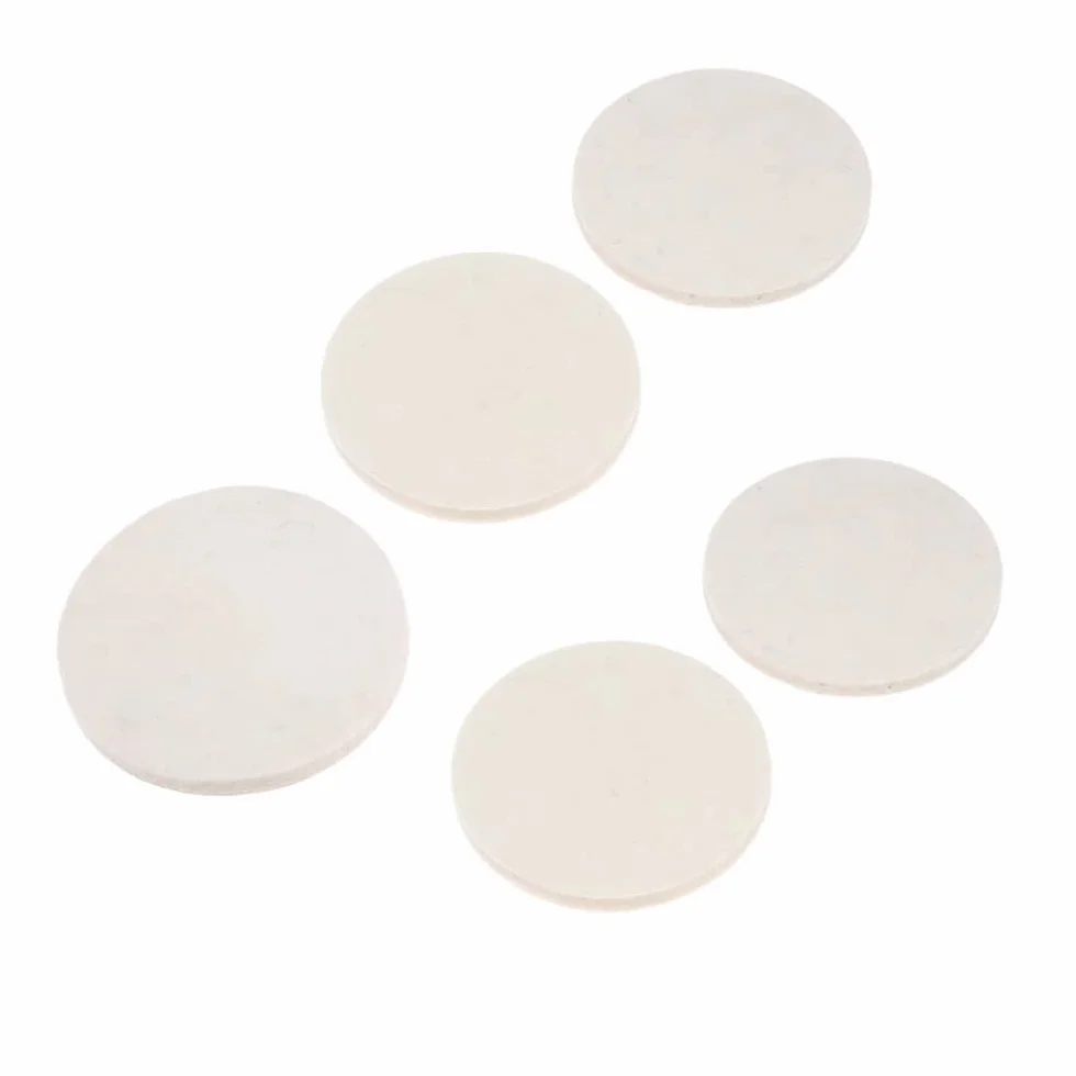 Lot de 5 tampons de polissage 125 mm x 8 mm en laine pour polir verre, plastique, métal, marbre