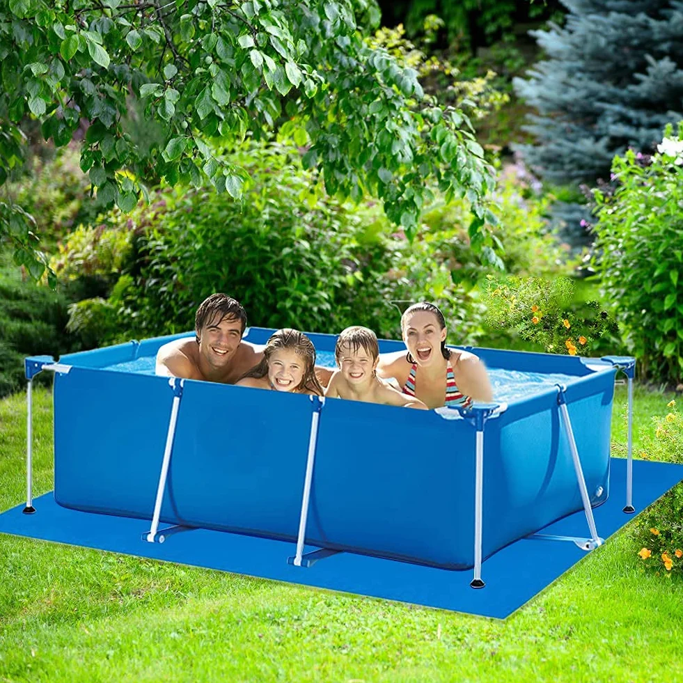 Bâche de Sol rectangulaire 5 x 3 m imperméable en polyéthylène pour Piscine Hors Sol