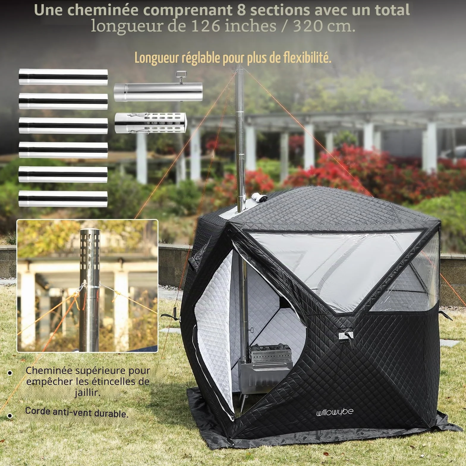 Poêle à Bois Portable pour Sauna Sec et Cuisine