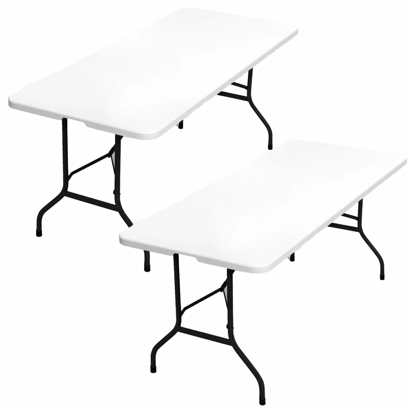 Luxirest Lot de 2 Tables Pliantes de Pique-Nique 180x70x74cm pour Jardin Terrasse et Balcon