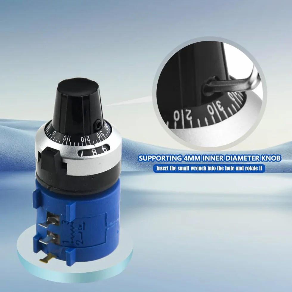 Potentiomètre multitour de précision réglable 5K Ohm 10 Tours 3590S-2-502L