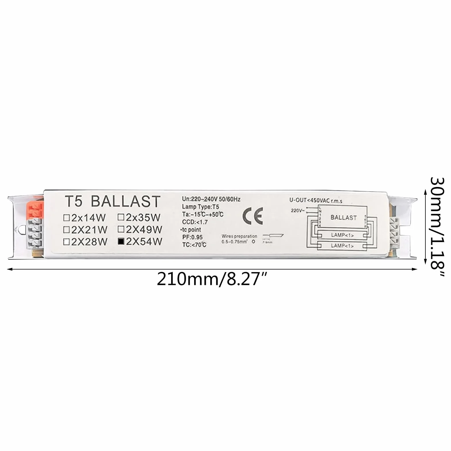 Ballast Électronique Quicktronic Haute Efficacité 220-240V T5 Large Tension Lampe Fluorescente