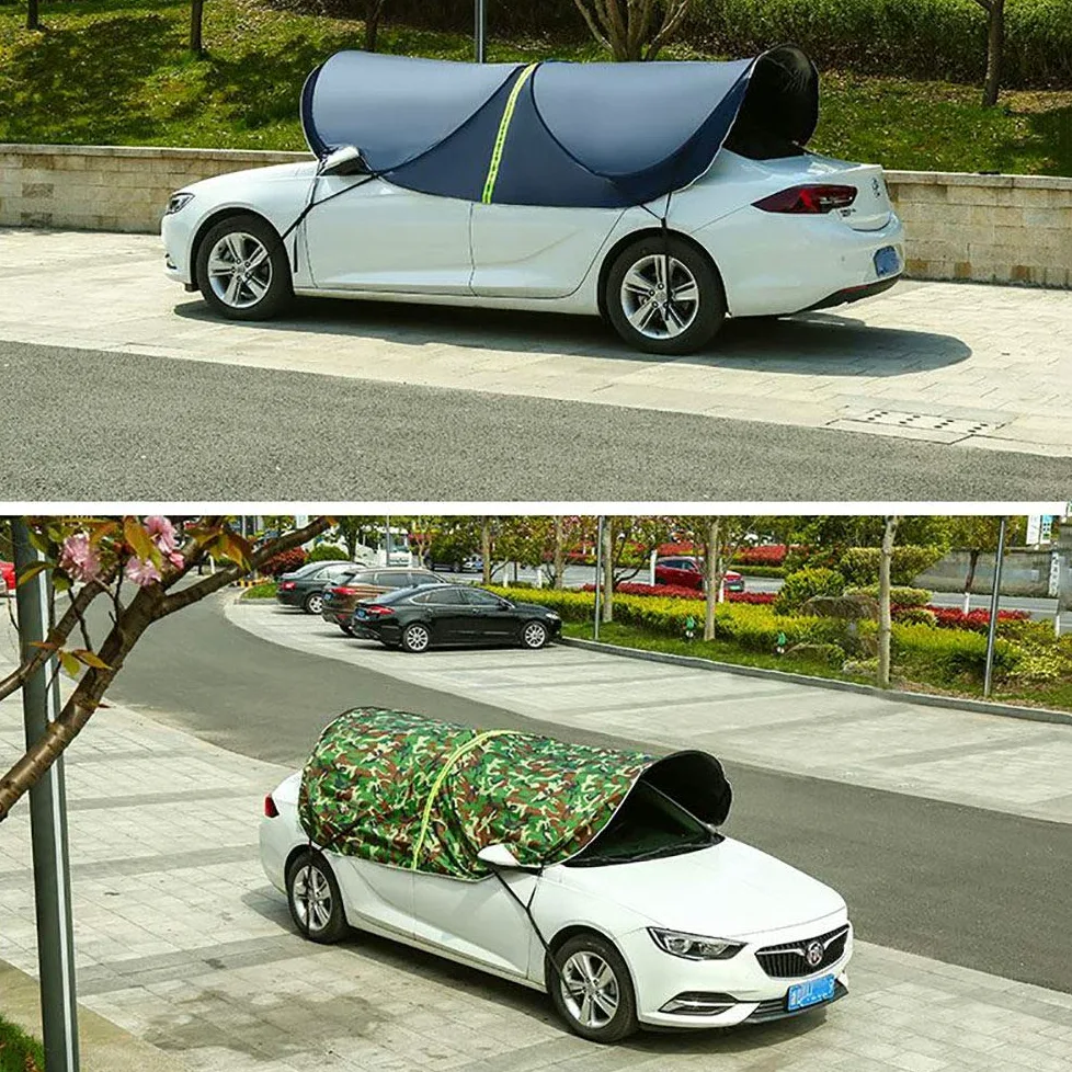 BâChe Voiture Exterieur Housse De Protection Oxford Couverture ImperméAble Auto, Housse De Protection De Voiture BâChe ImperméAble à L’Eau Et éTanche à La PoussièRe Protection,Green