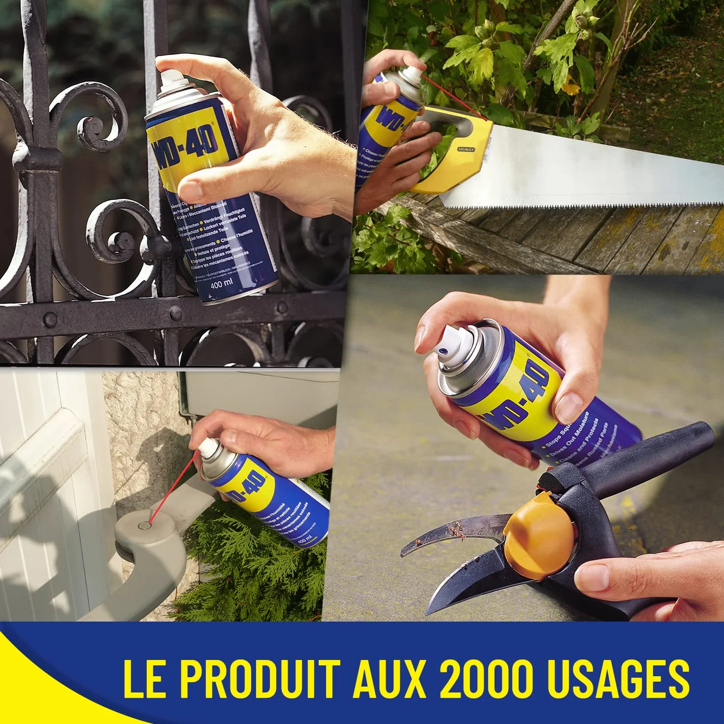 WD-40 Aérosol Multifonction Classique 400 ml Sans Silicone Non Conducteur