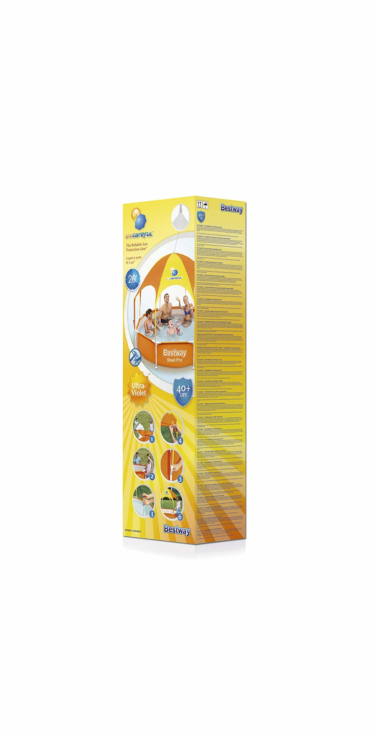Bestway Piscine Tubulaire 244 x 244 x 51 cm 1680 L