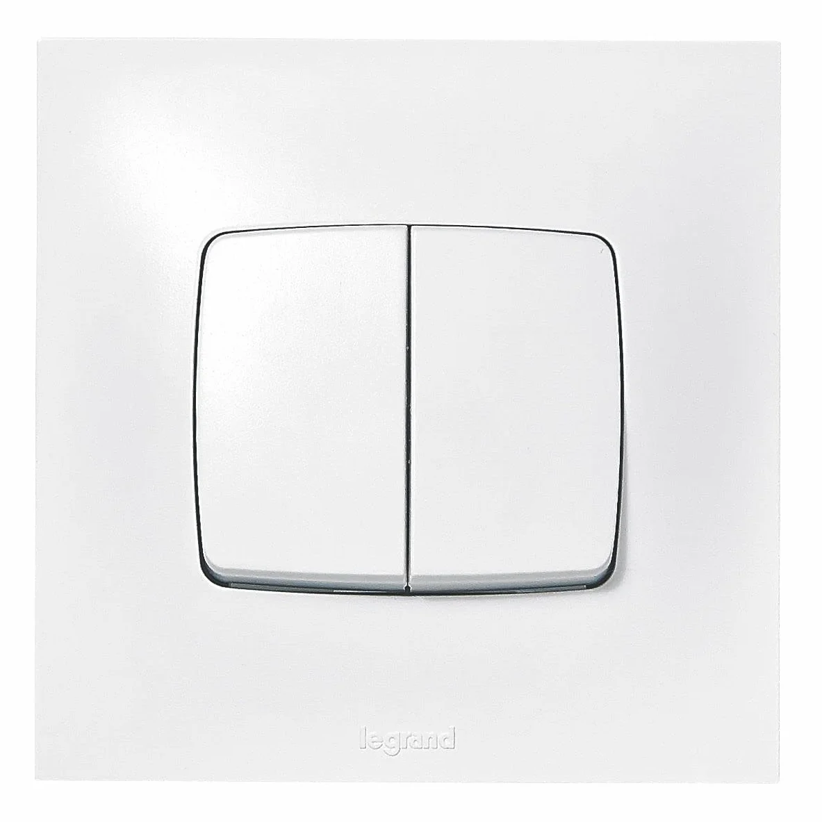 Legrand Interrupteur Double Va-et-Vient Neptune 10A Commande Éclairage Monobloc Blanc