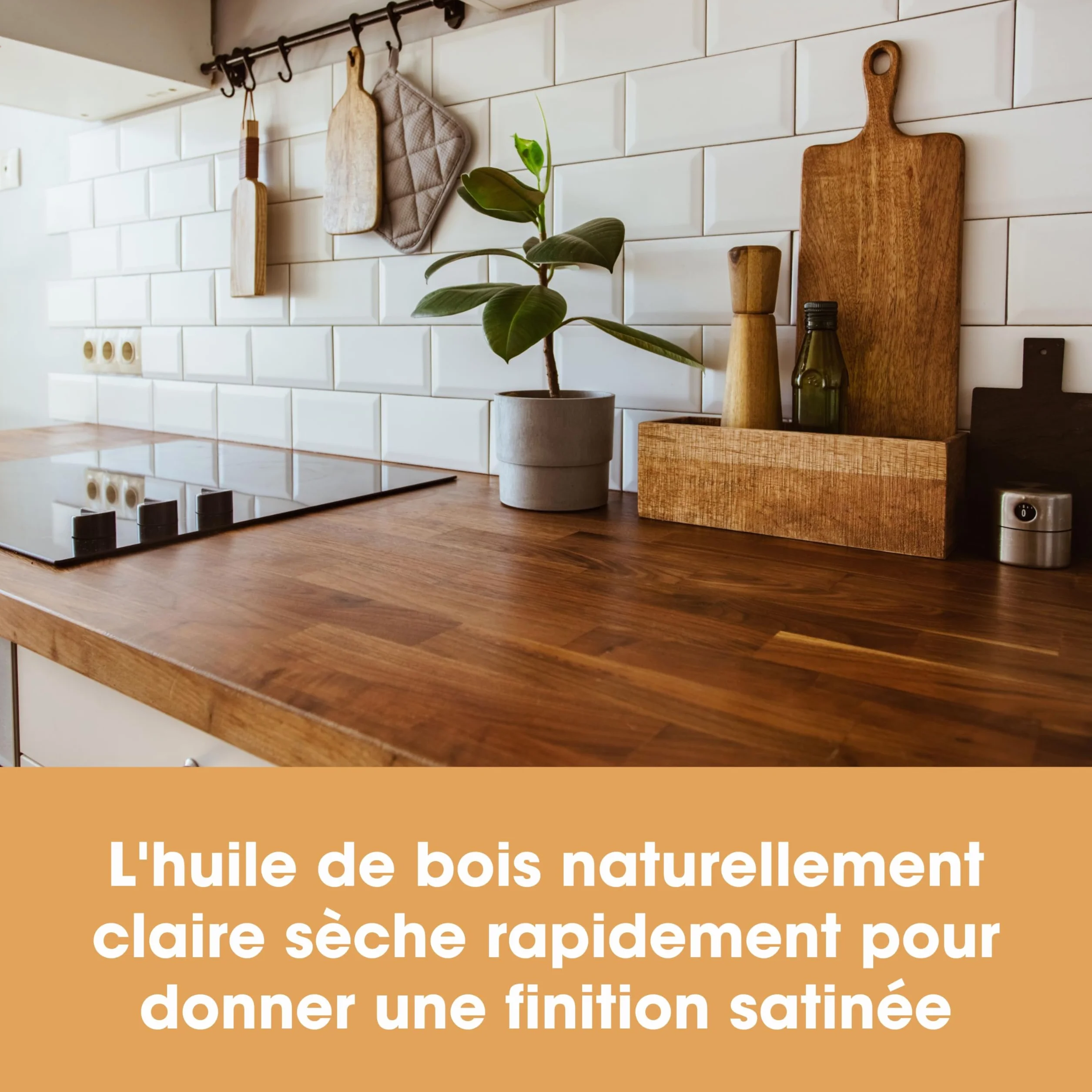 Furniture Clinic Huile de plan de travail 250ml - Huile de séchage rapide sans danger pour aliments pour plans de travail en bois