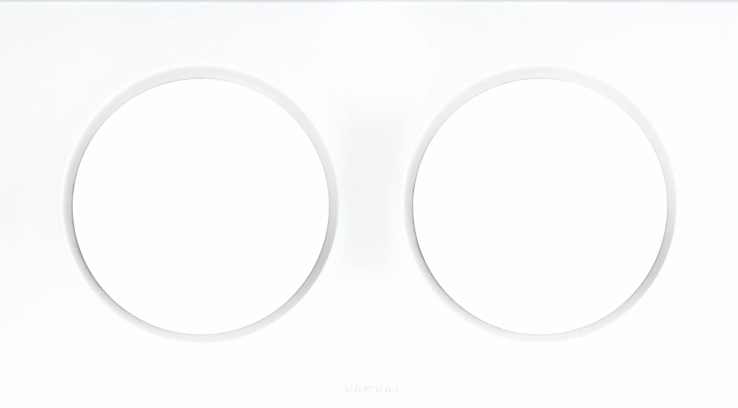 Plaque Square Eur'Ohm 2 postes Entraxe 71mm Blanc