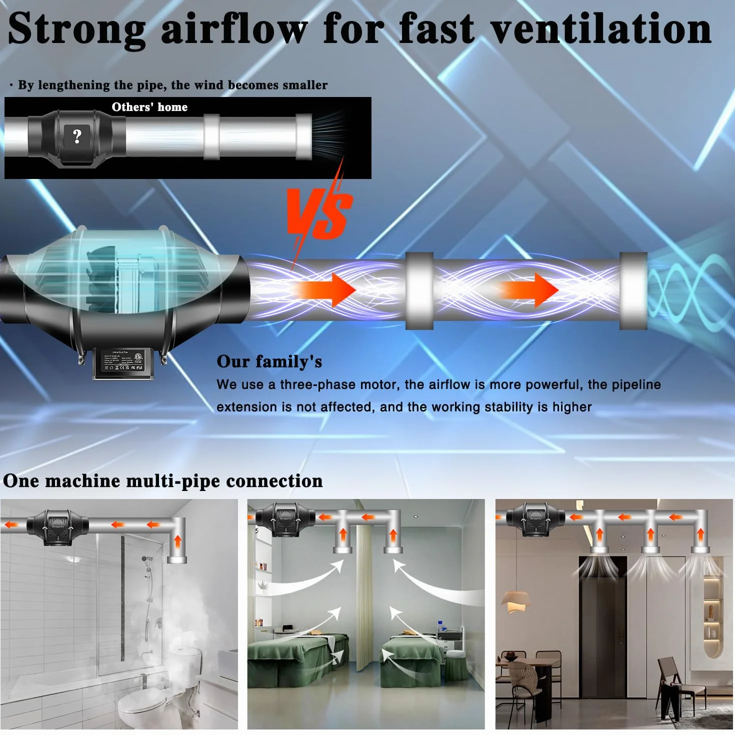 Aygrochy 100mm Extracteur d'Air Wifi App DF100-A Ventilateur d'Extraction avec Programmation Température Humidité
