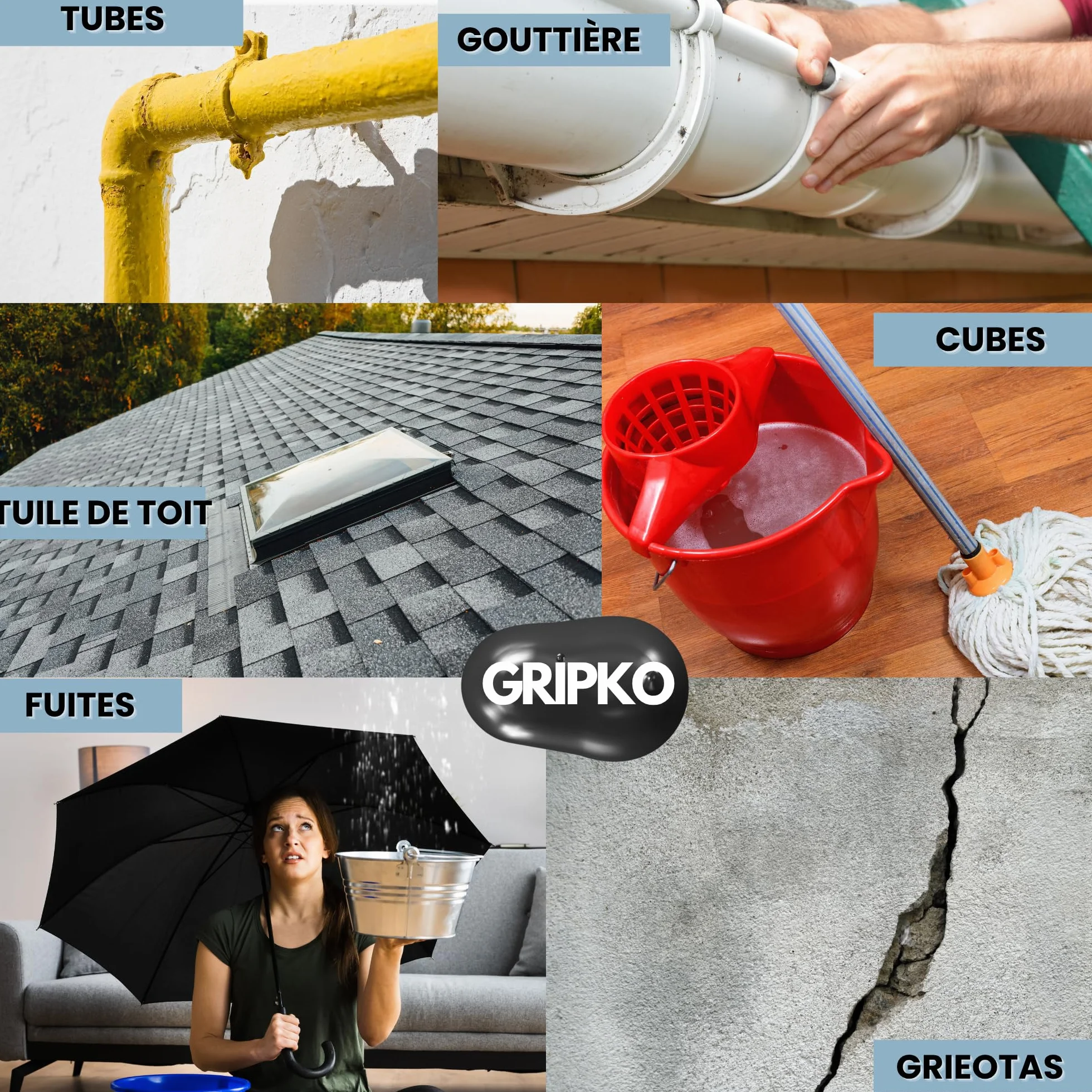 Ruban Butyle 10cm x 5M Bande d'Étanchéité Impermeable Autocollant Aluminium Réparation Tuiles Fissures Fuites Adhésif