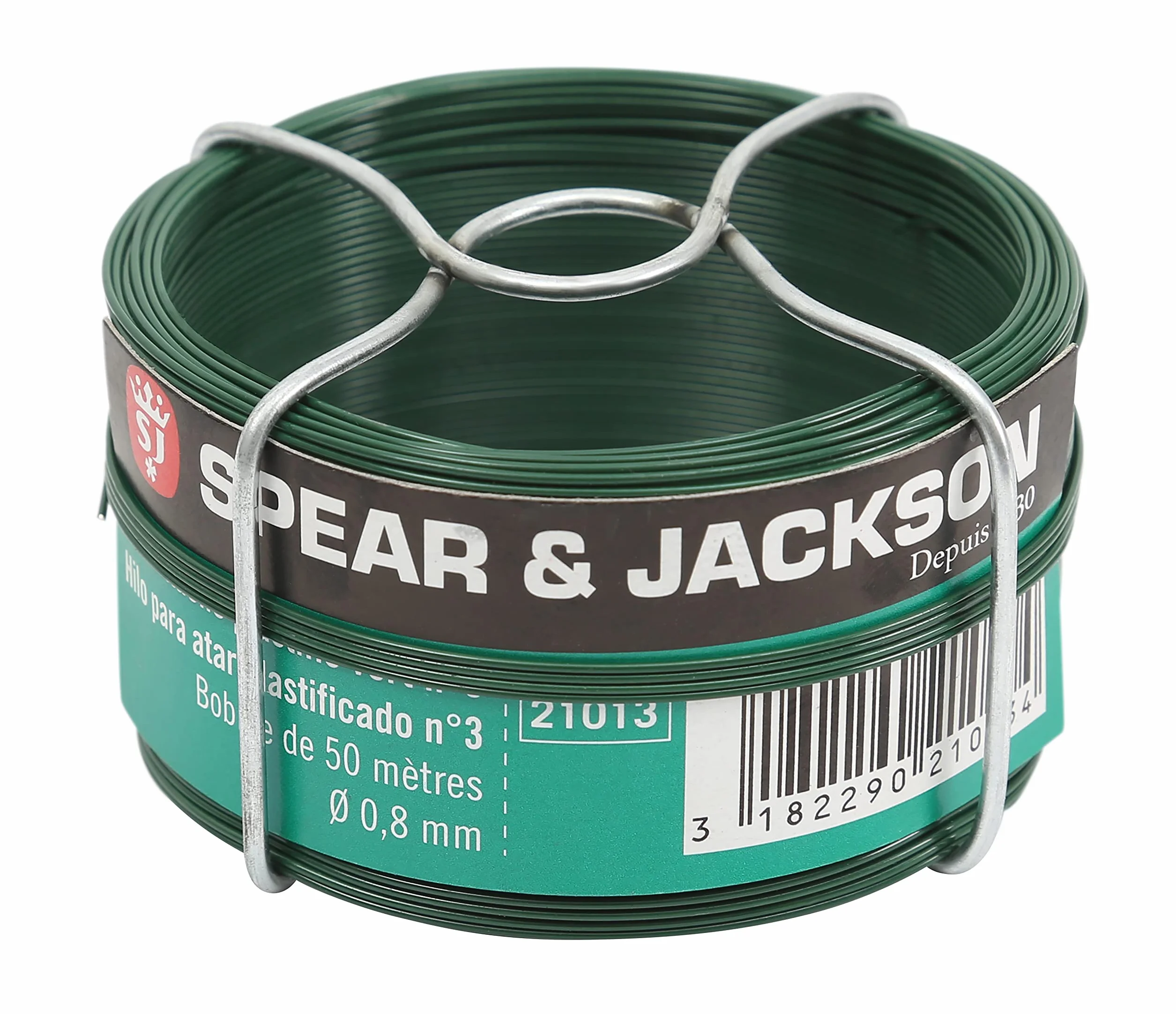 Spear & Jackson Fil de Fer plastifié Vert n°3 50 m