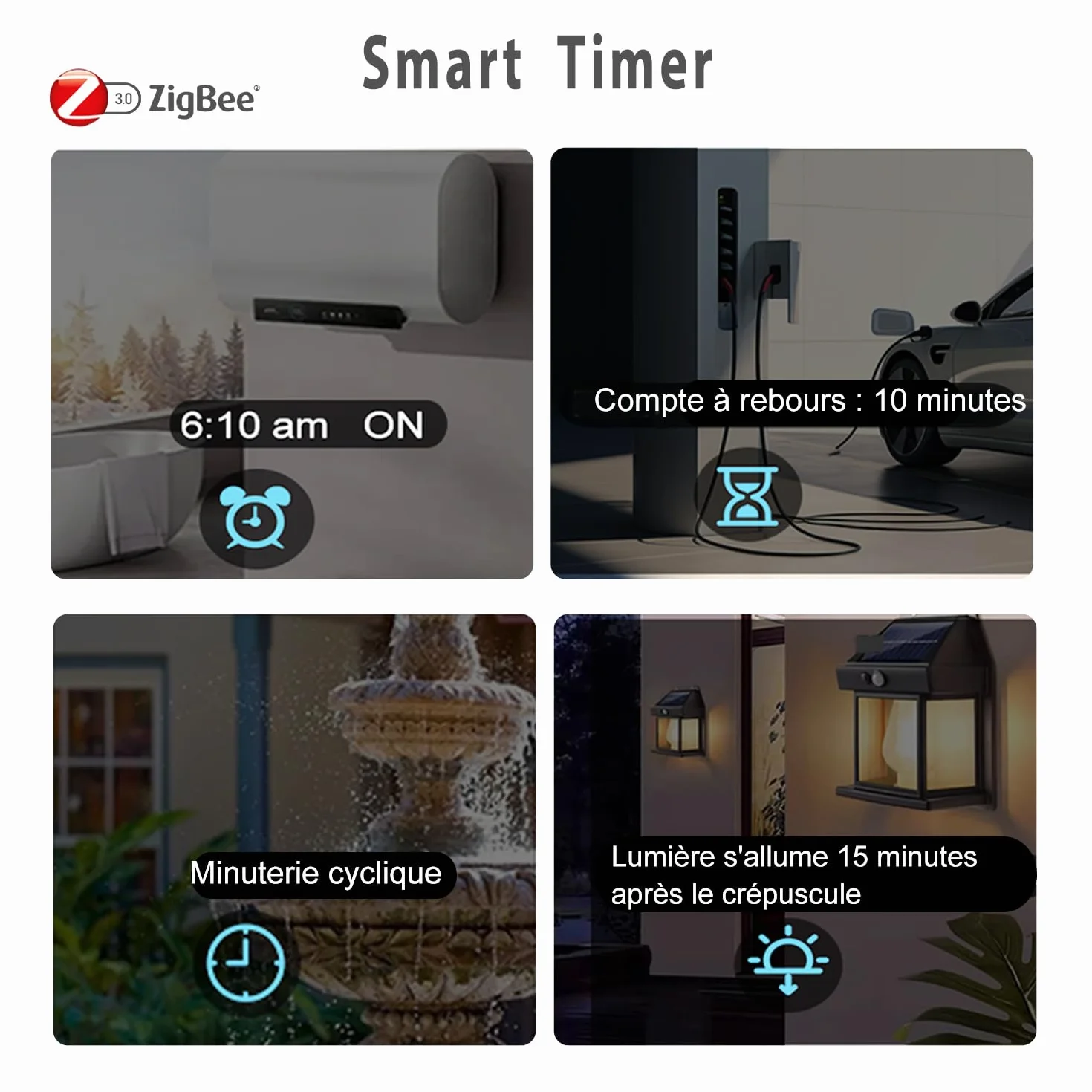 TONGOU Interrupteur Connecté 16A ZigBee Intelligent Compatible Alexa Google Assistant TUYA Smart Life Commutateur