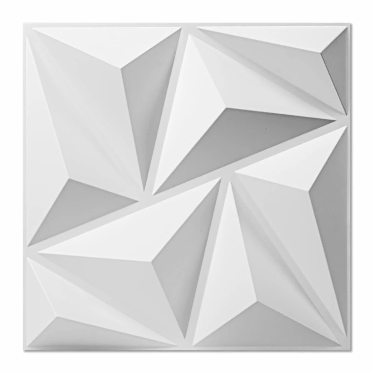 Art3d Lot de 20 panneaux muraux décoratifs 3D PVC 1,8 m² 30 x 30 cm Blanc