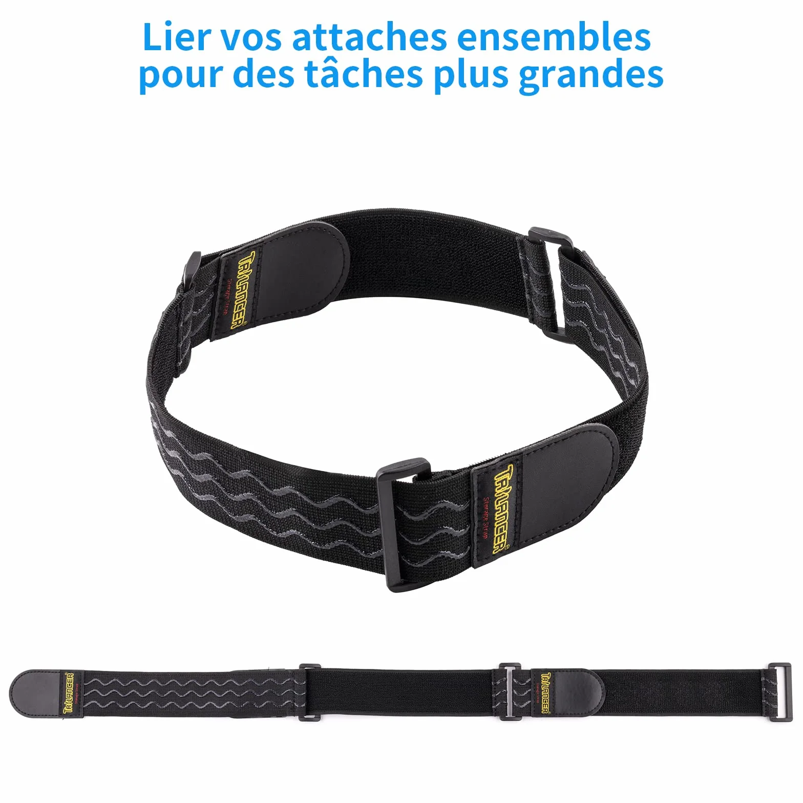 Trilancer Sangle Élastique 30x5cm 8 Pièces Anti-dérapante Résistant